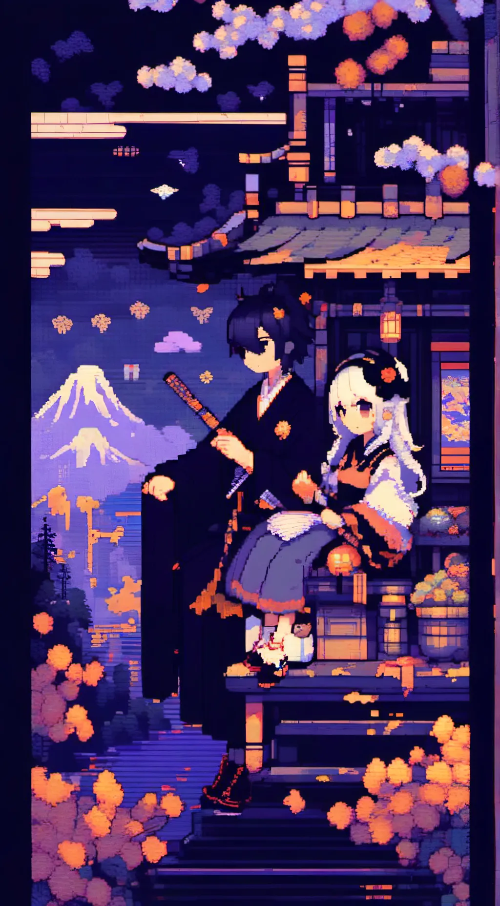 ai character: Michikatsu  background