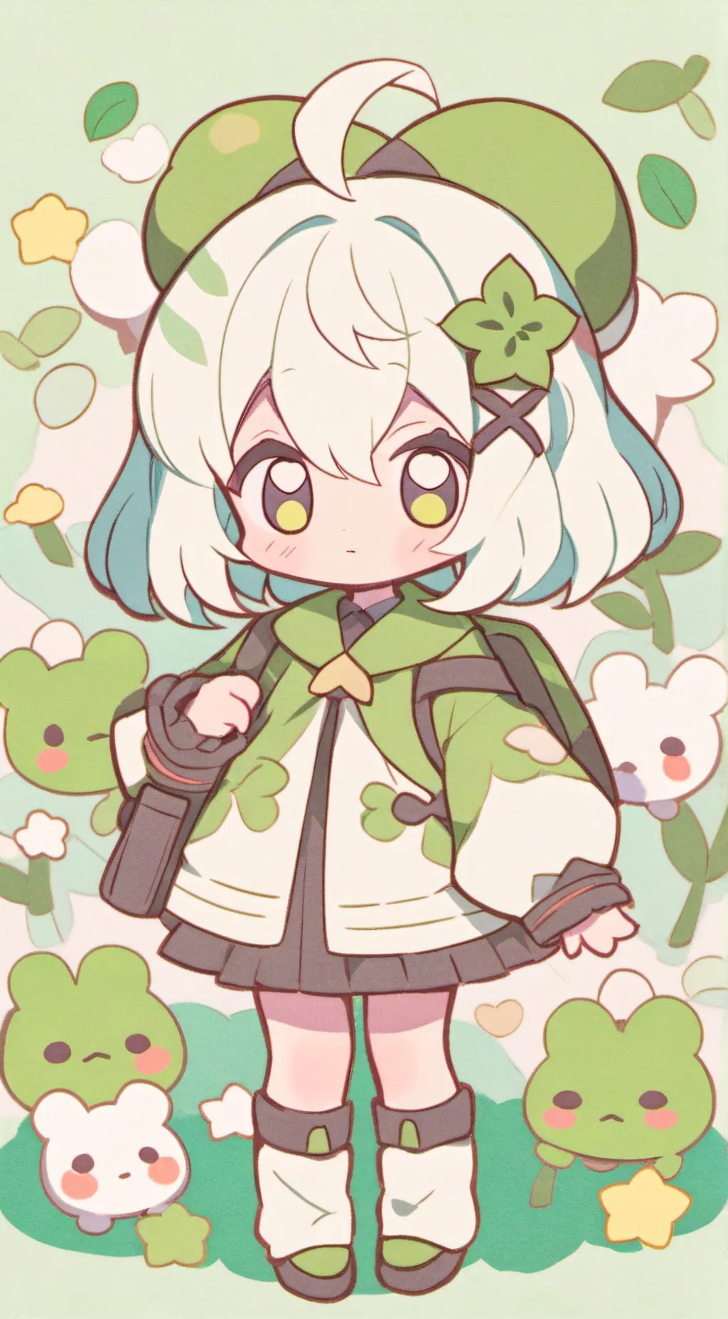 ai character: moonflower background