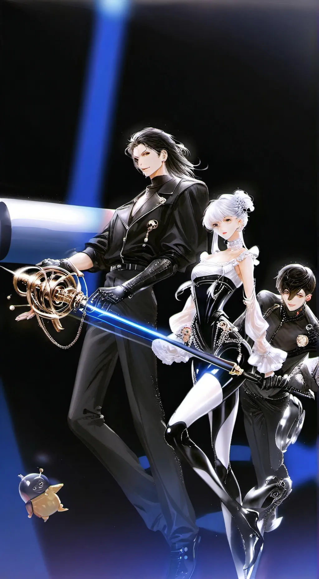 ai character: Mario,lim y lucia? background