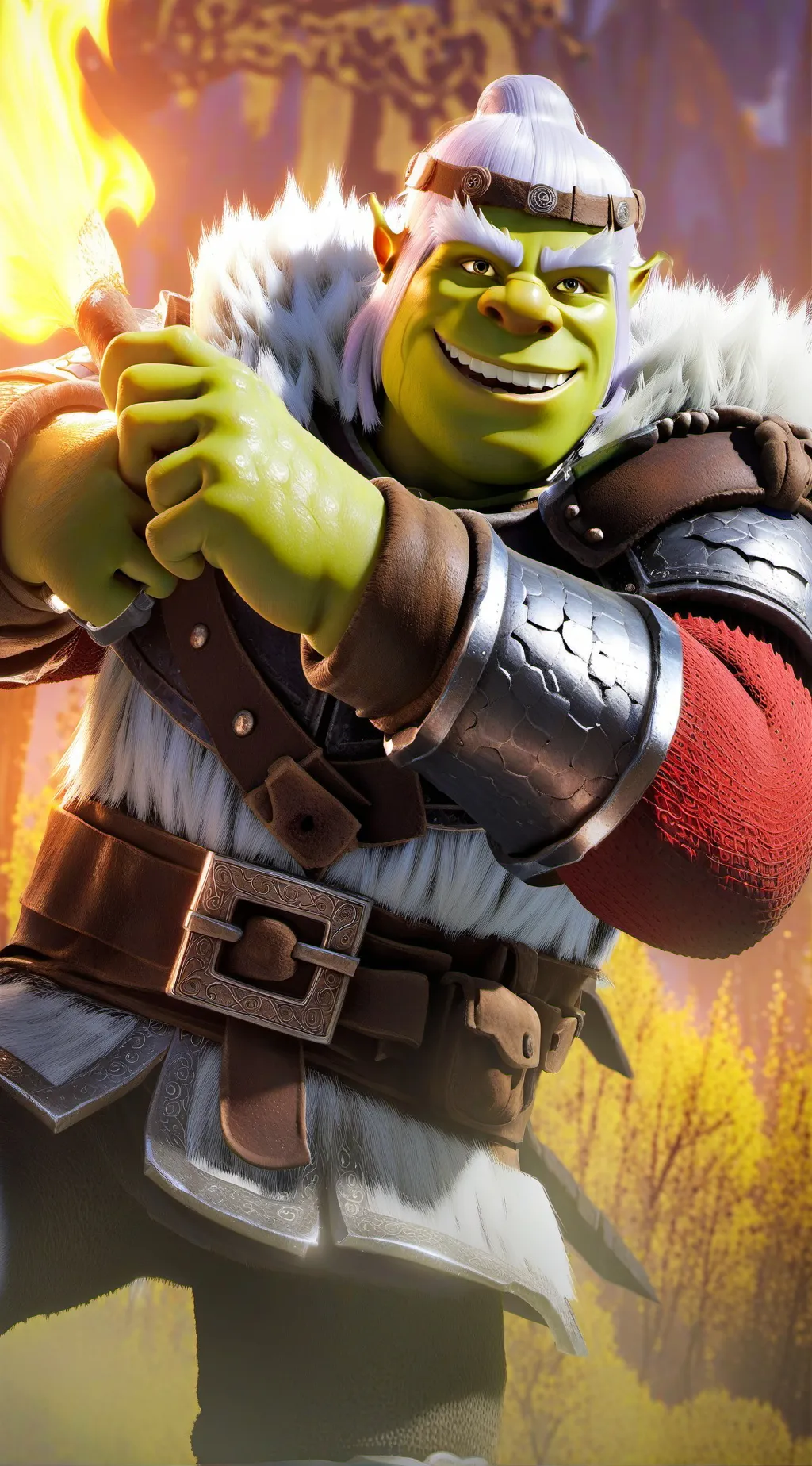 ai character: shrek background