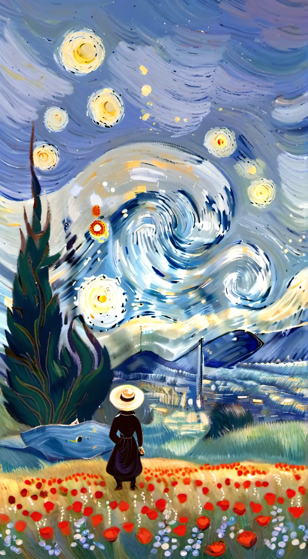 ai character: magazine magic  background