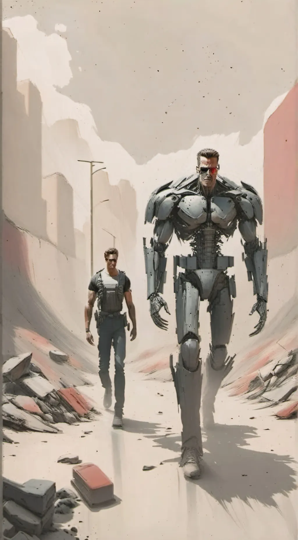 ai character: Terminator 😇 background