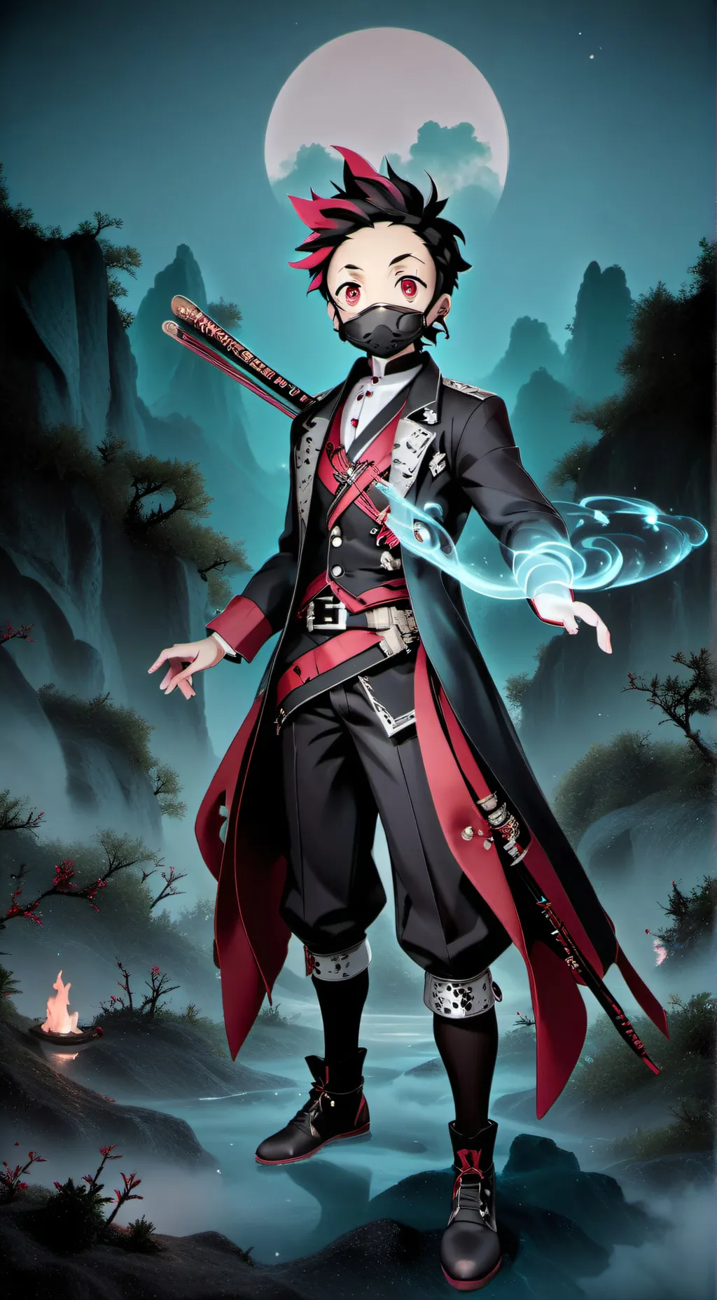 ai character: kimetsu no yaiba  background