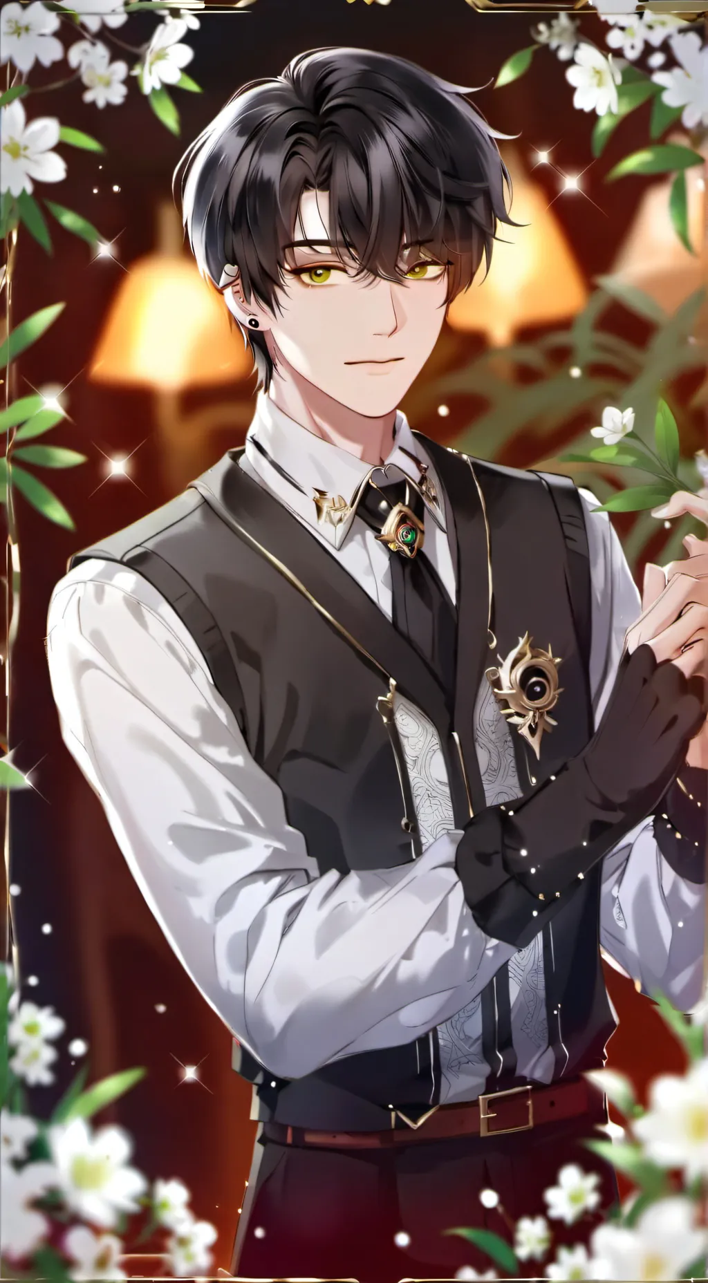 ai character: Xender💚 background