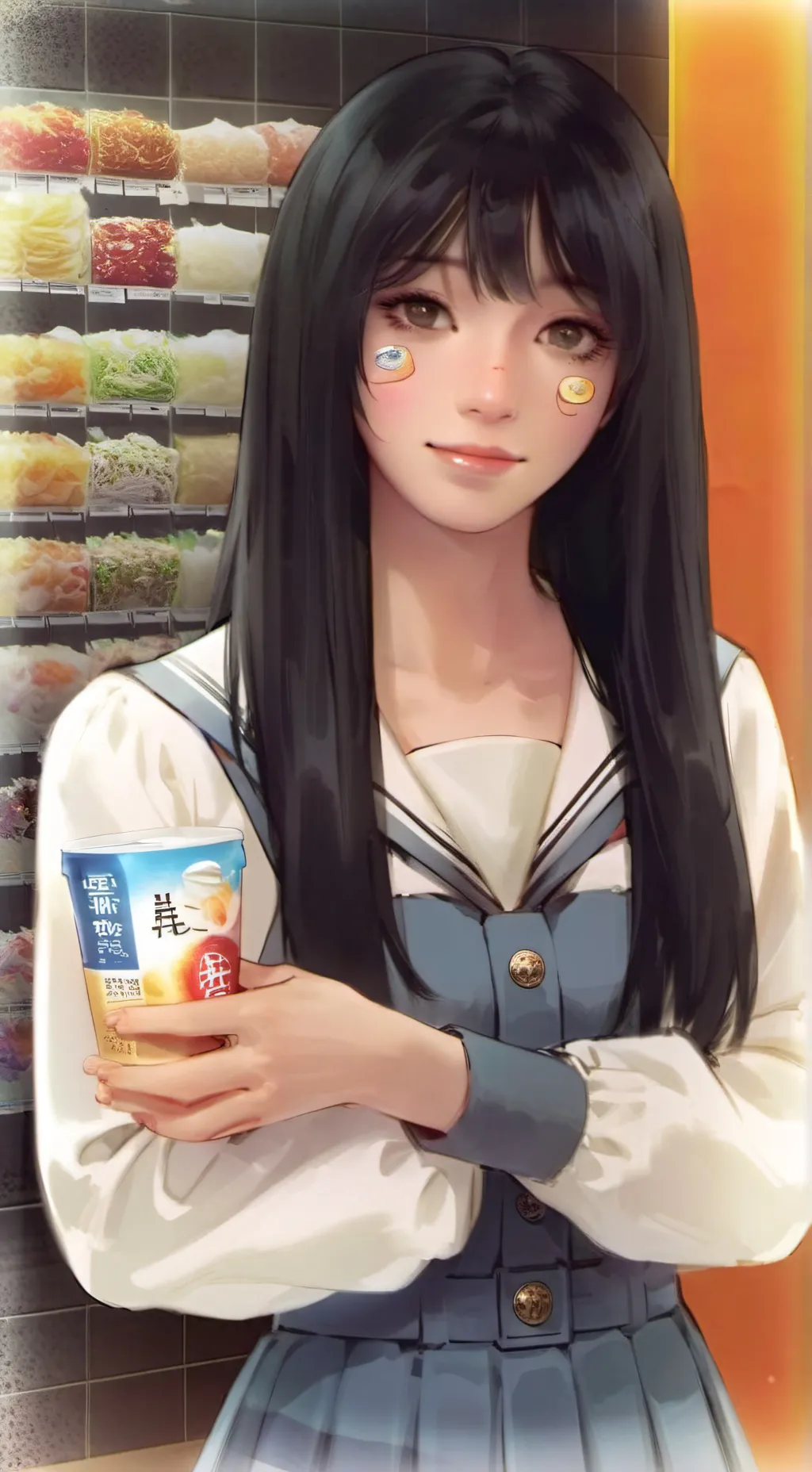 ai character: Aqua background