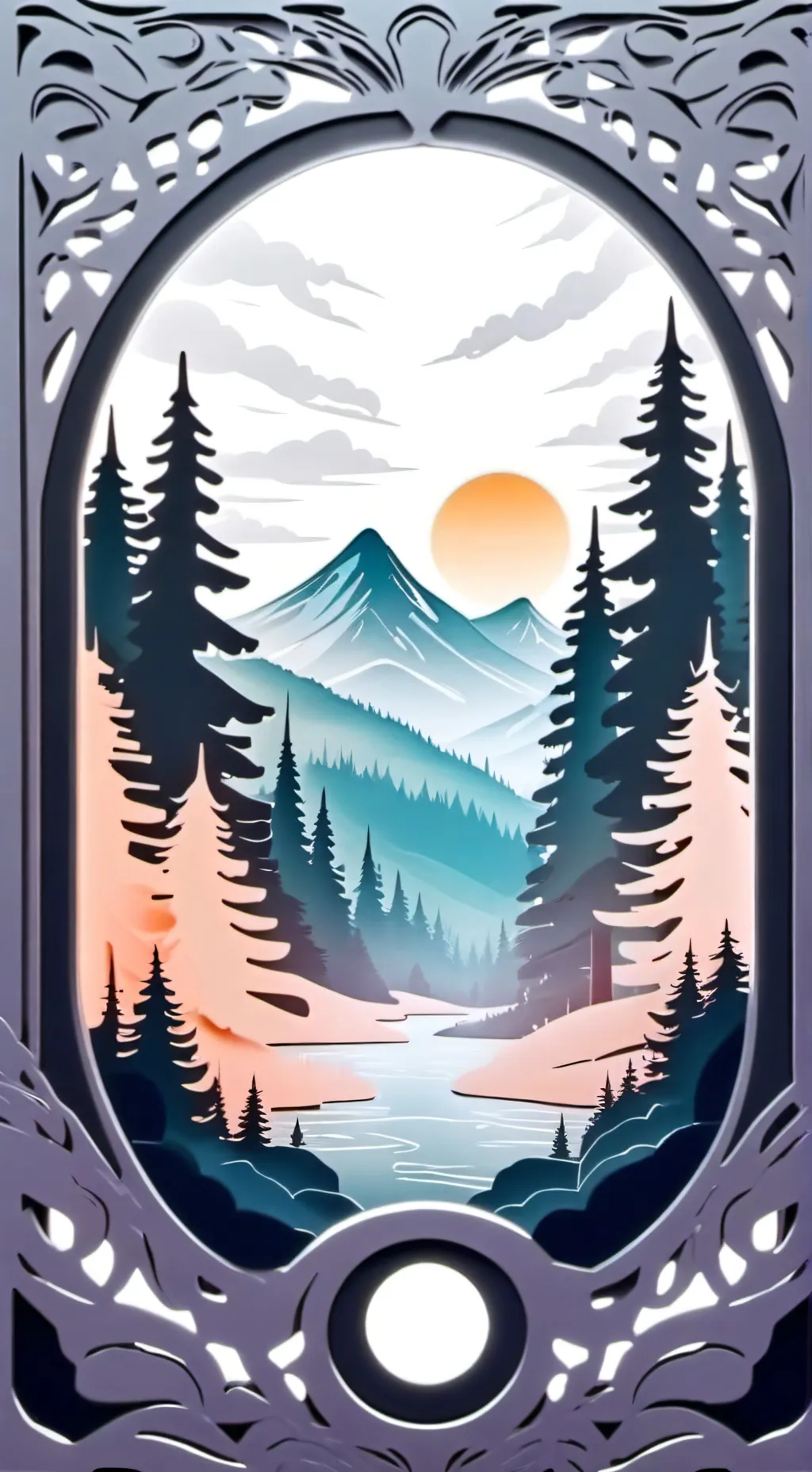 ai character: warm isolation  background