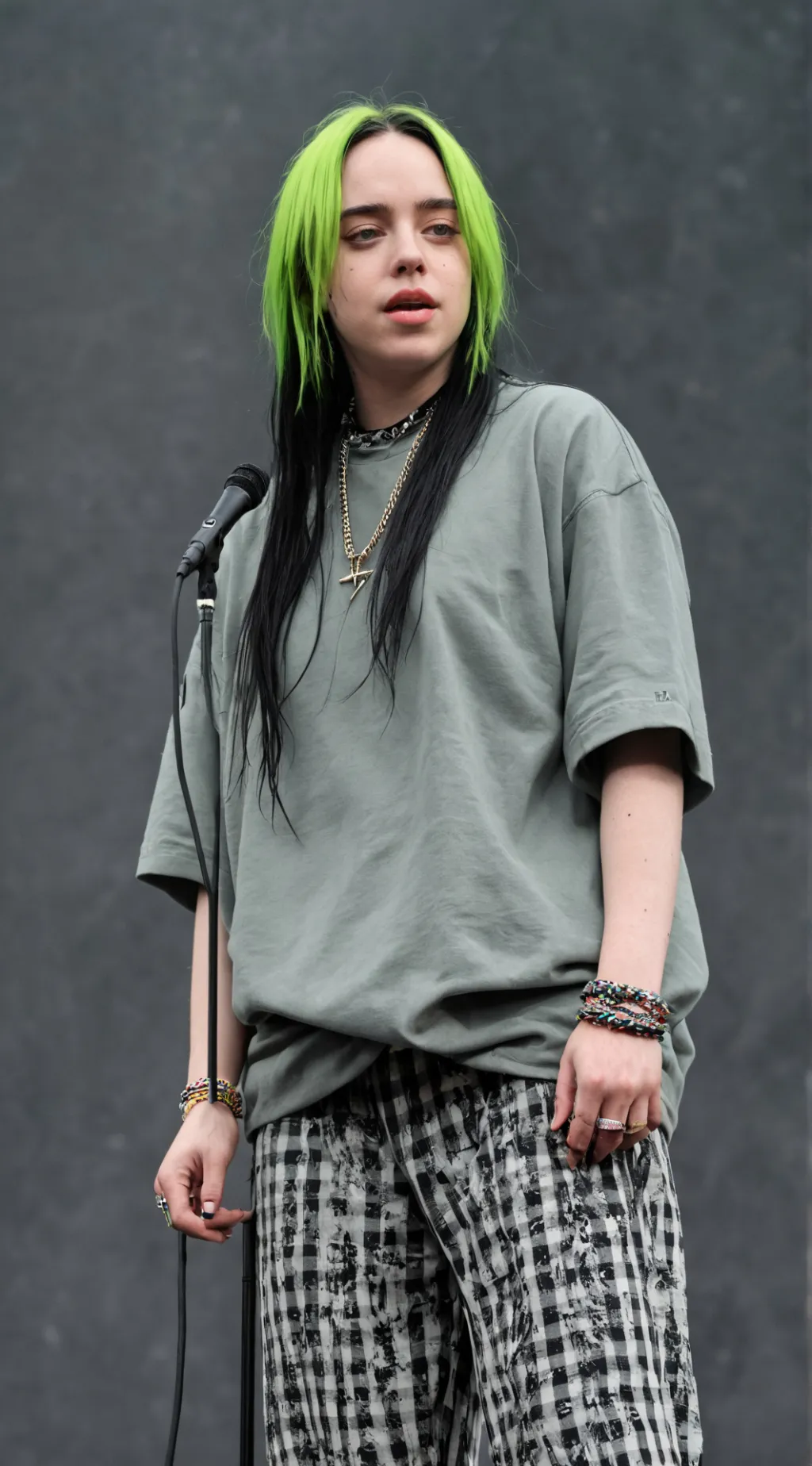 ai character: Billie Eilish  background