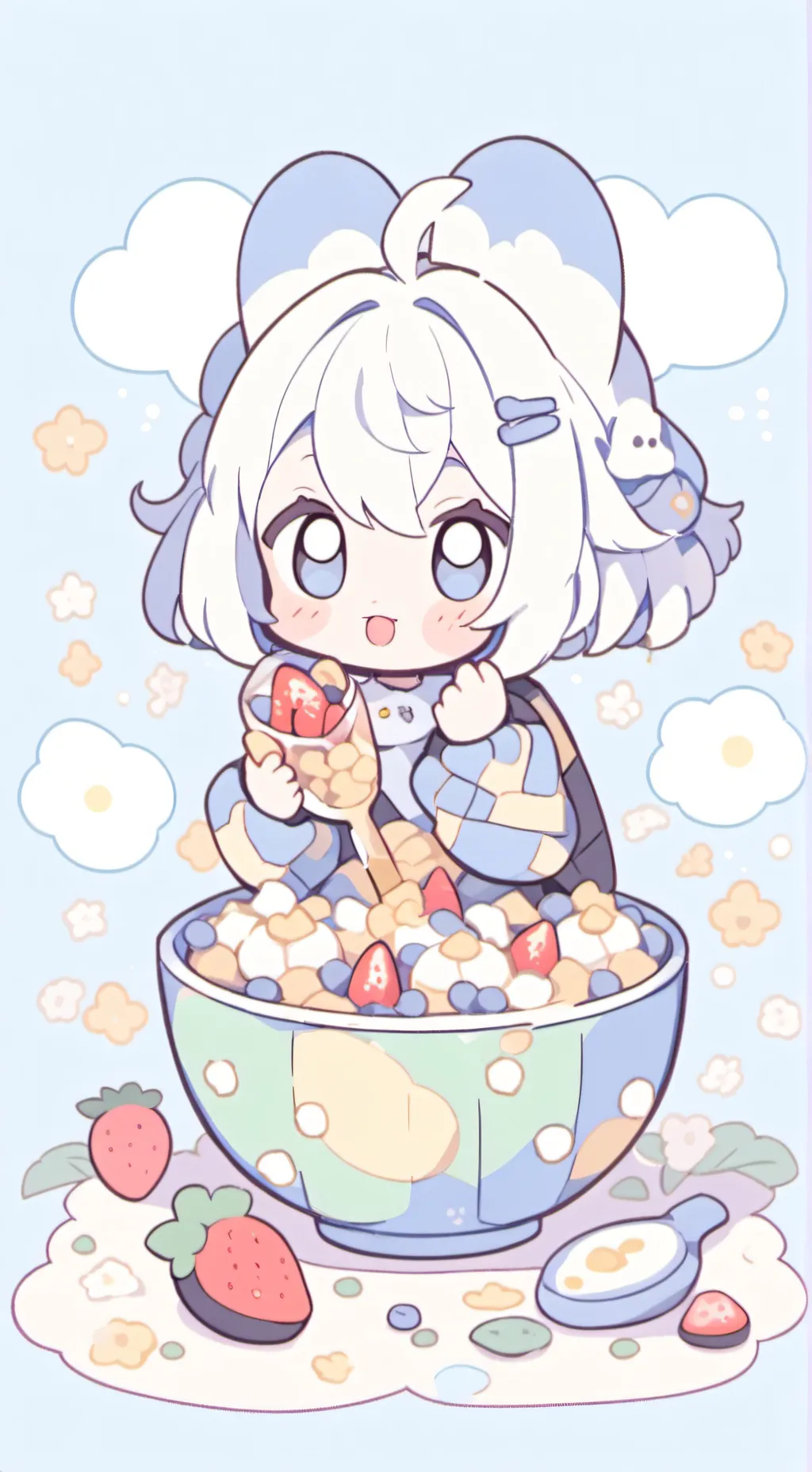 ai character: MHA POWER HEARTS background