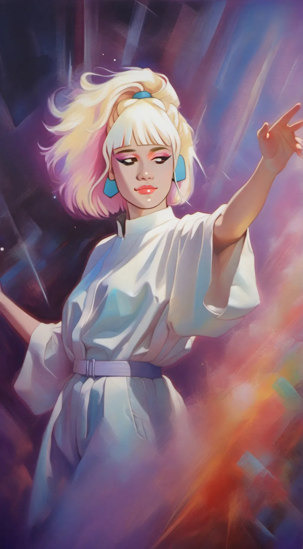 ai character: jem ans holigrams  background