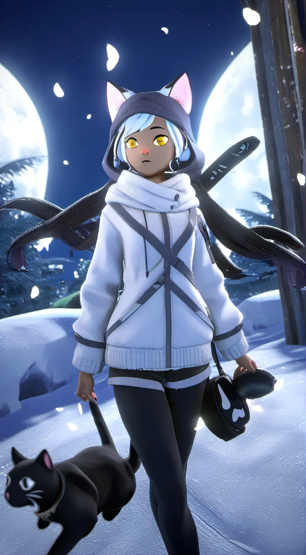 ai character: Bluey the Yarn Cat background