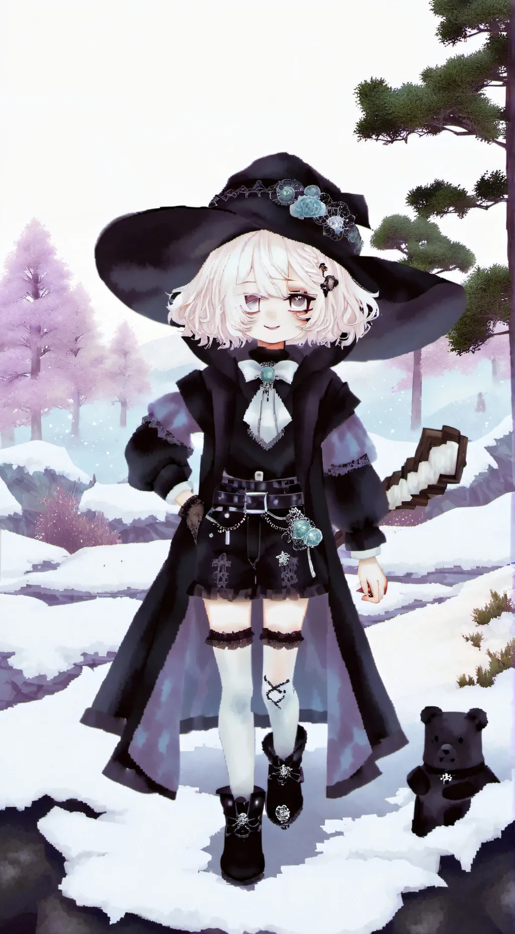 ai character: Minecraft x Roblox background