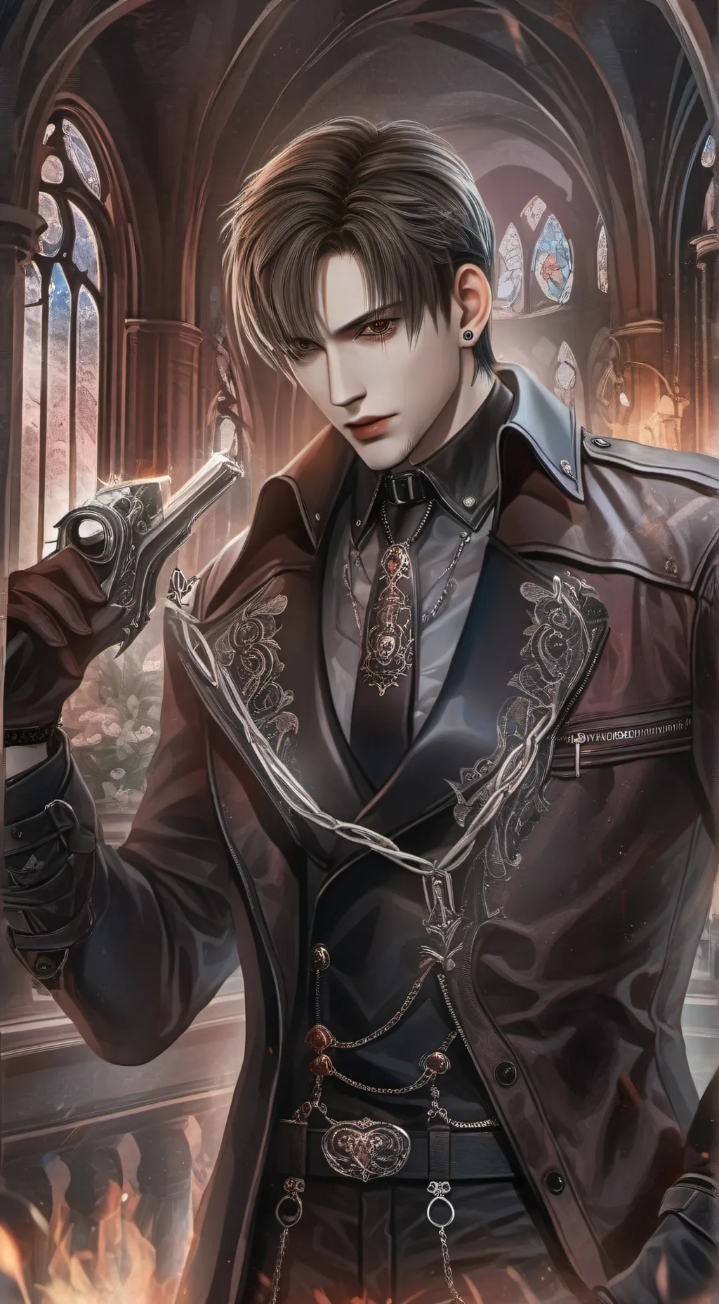 ai character: Leon background