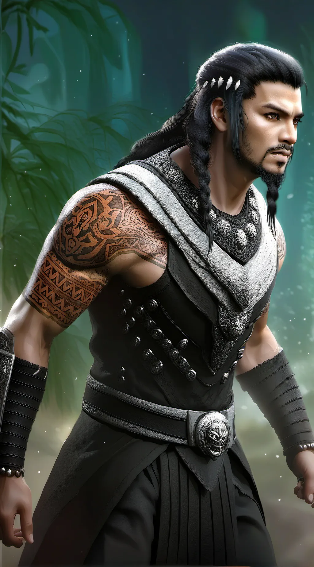 ai character: Kaelen Lidwen Chen background