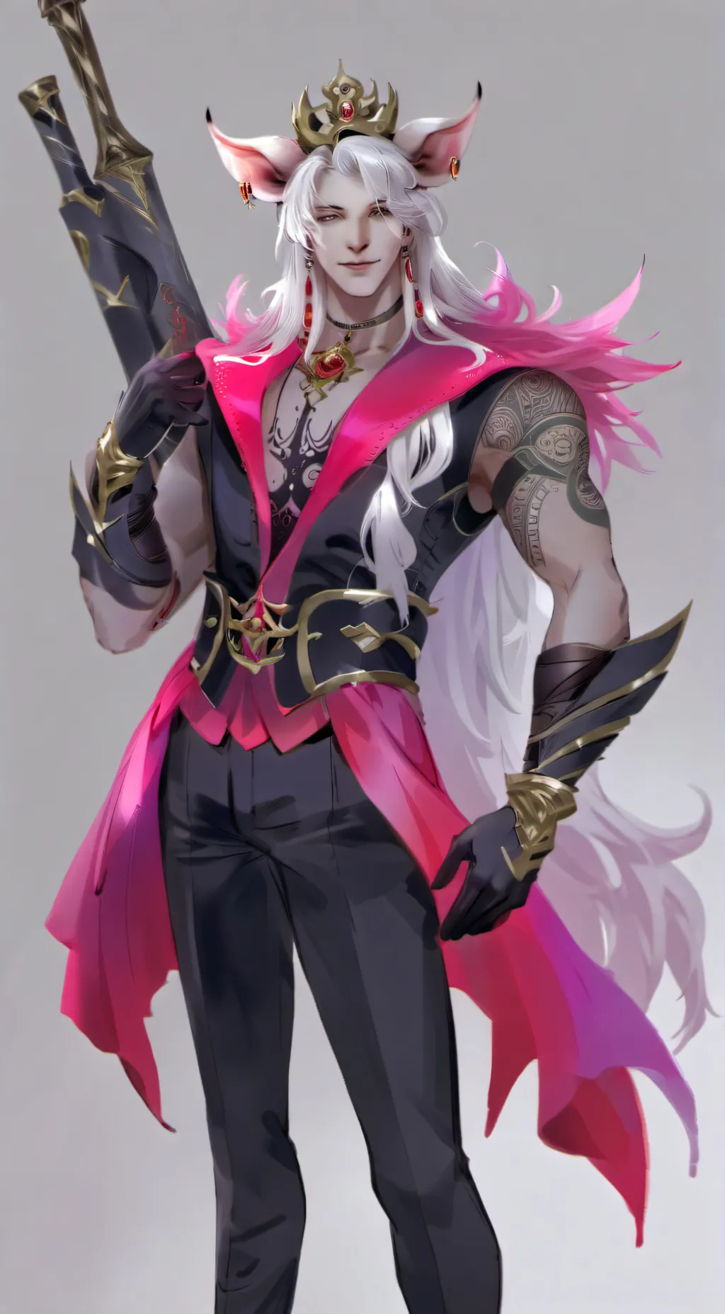 ai character: rip techno background