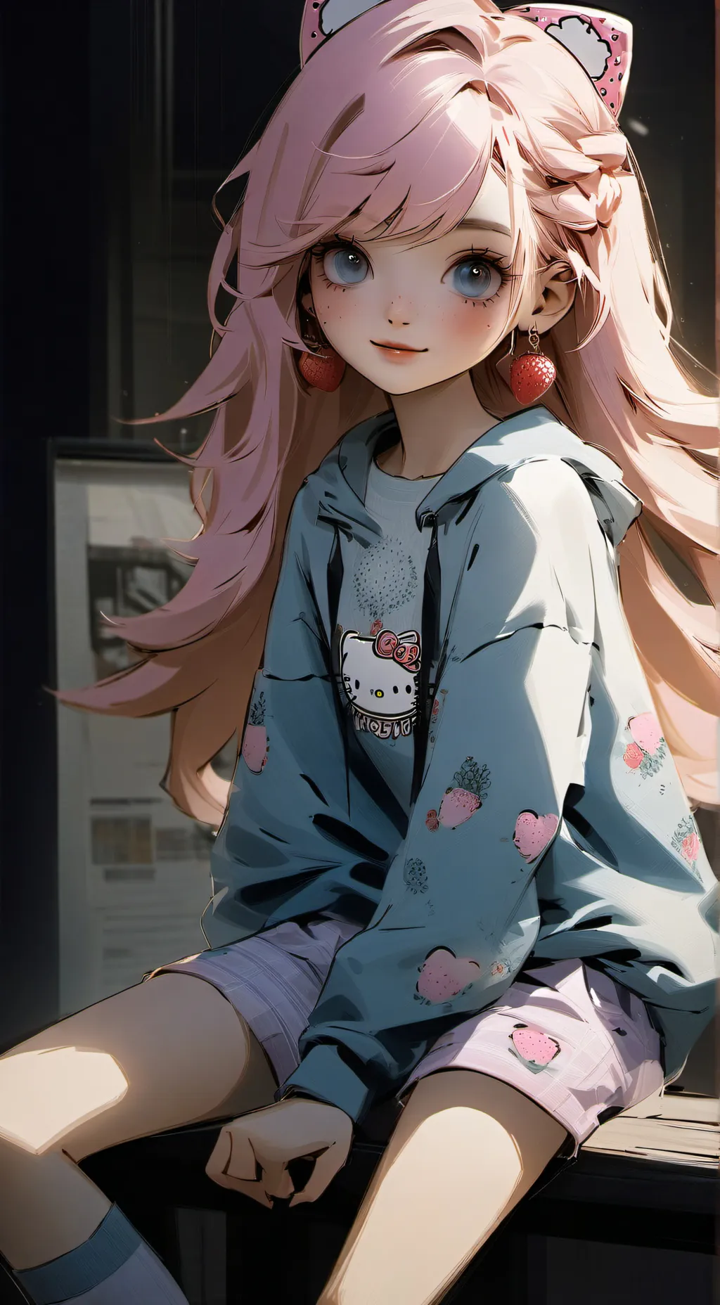 ai character: UwU girl background