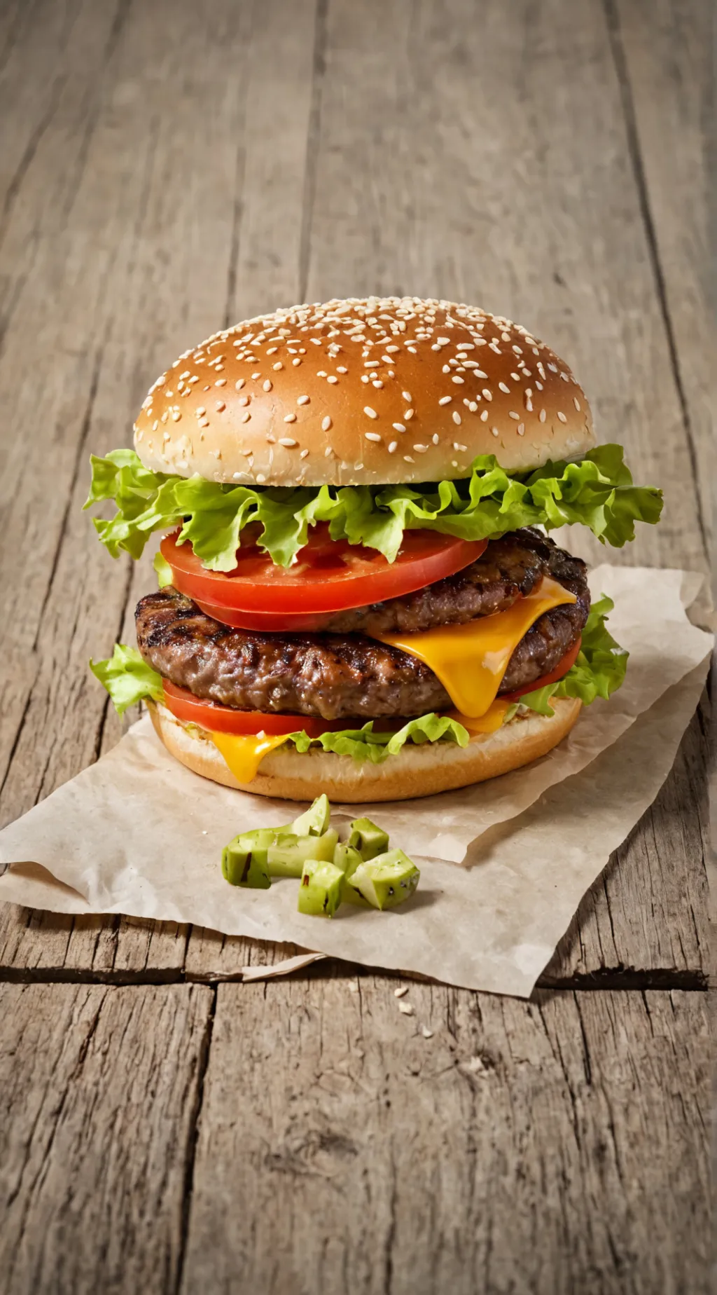 ai character: Burger 😱😰 background