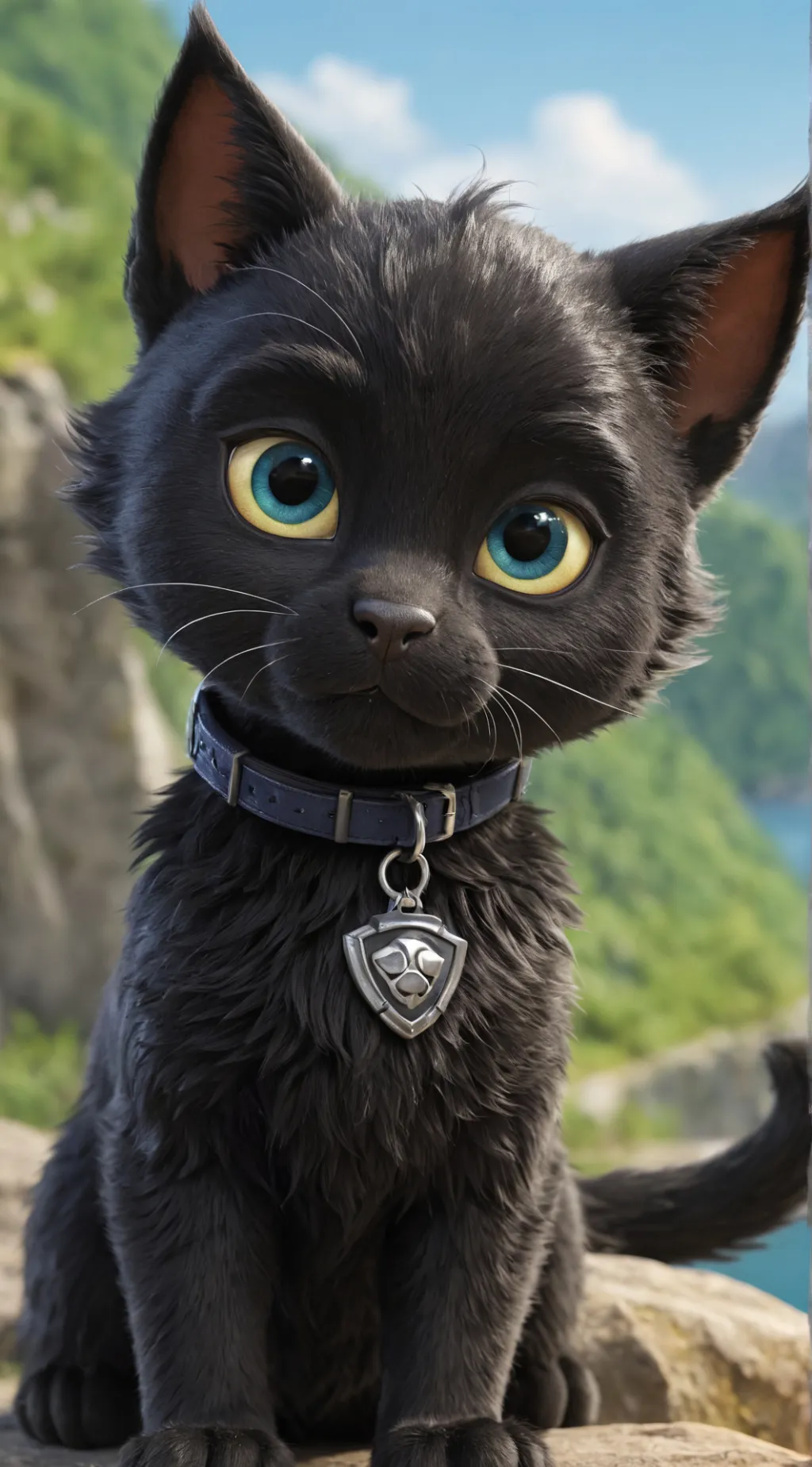 ai character: Scribbles the blac background