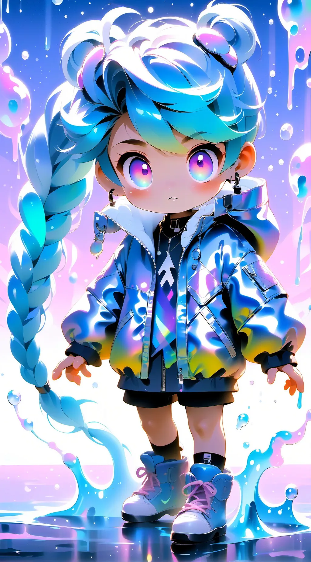 ai character: Cupcake ice background