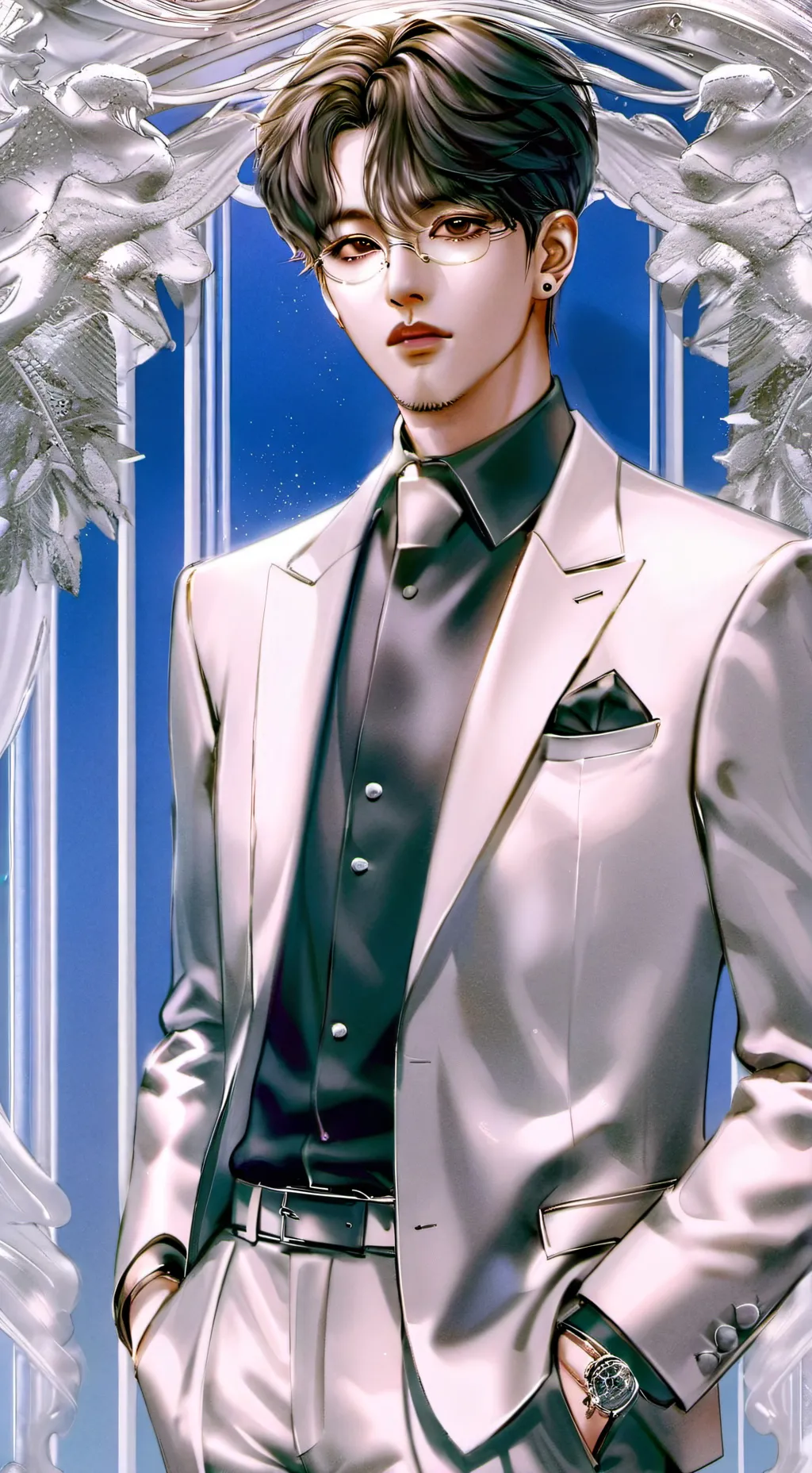 ai character: Kim Taehyung  background