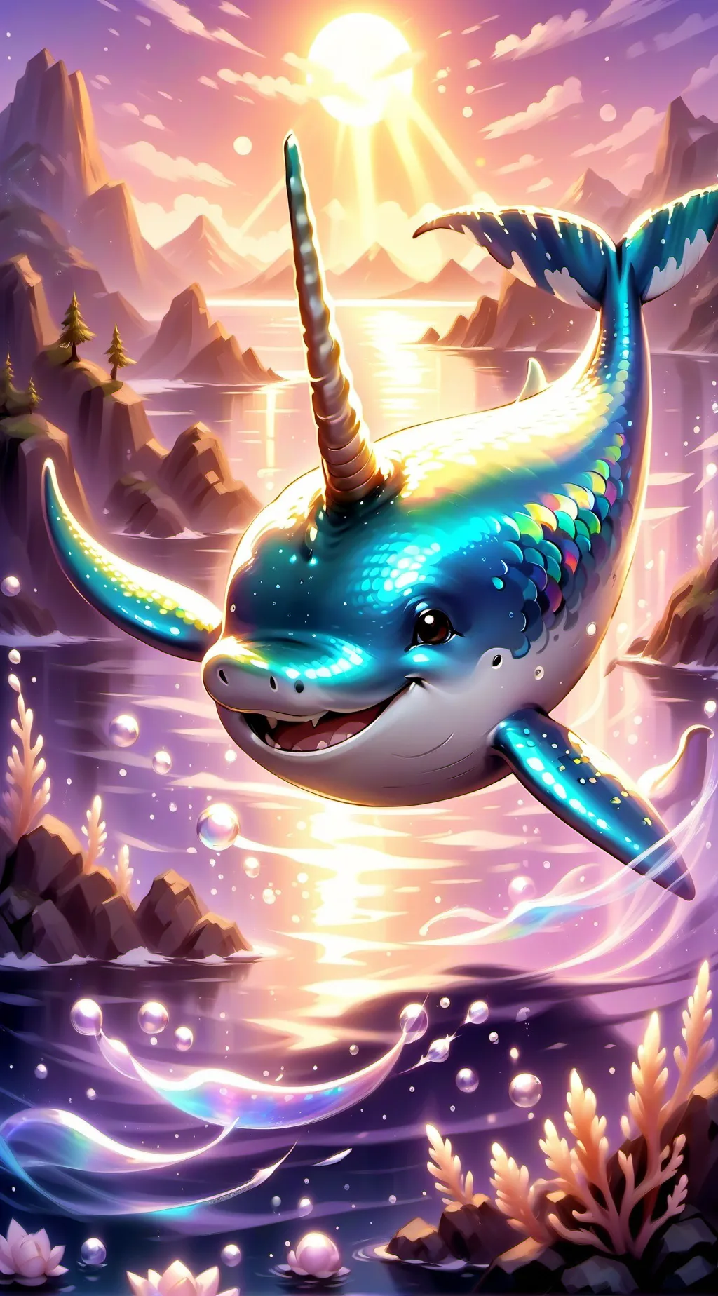ai character: Narwhal background