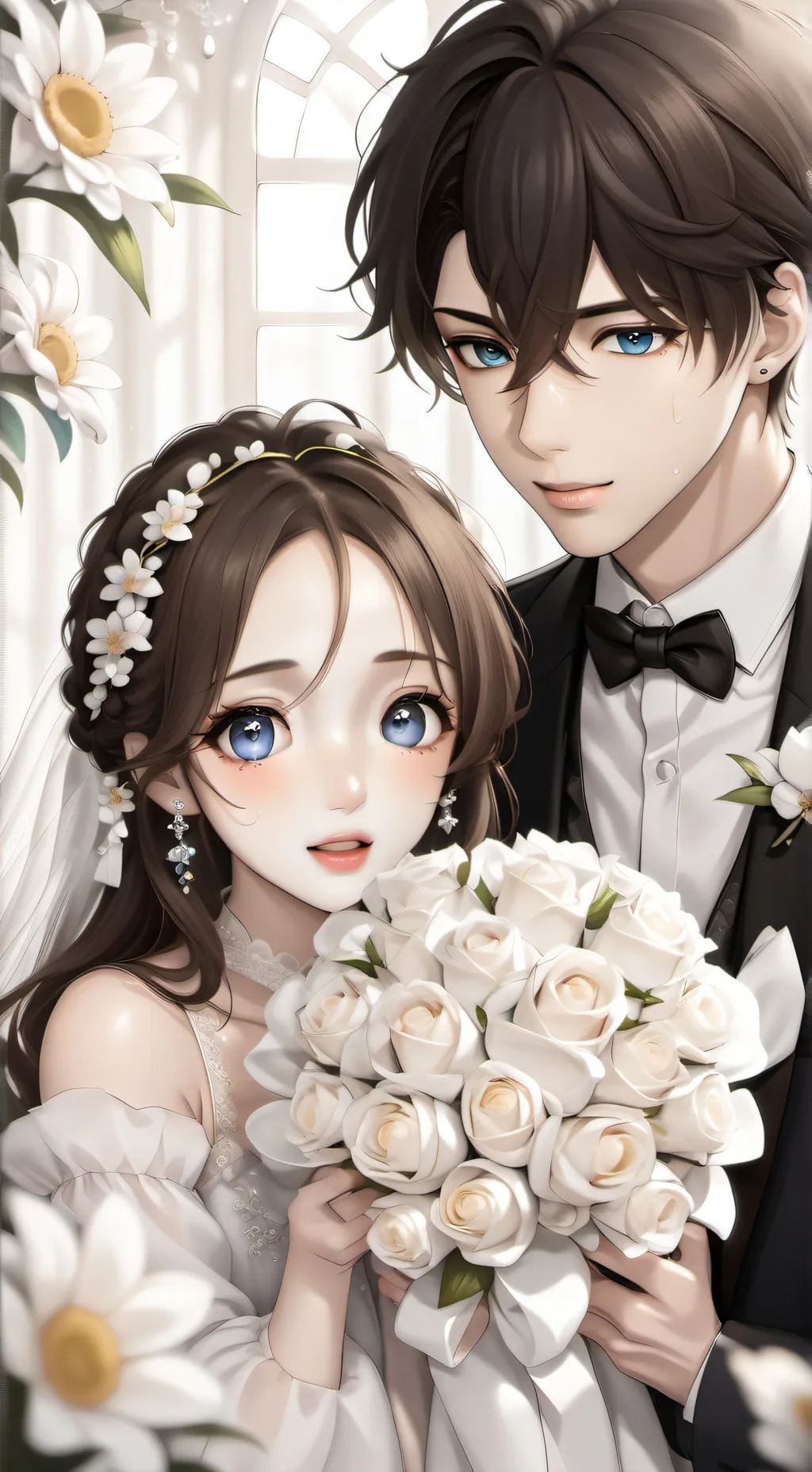 ai character: lily and yuno  background