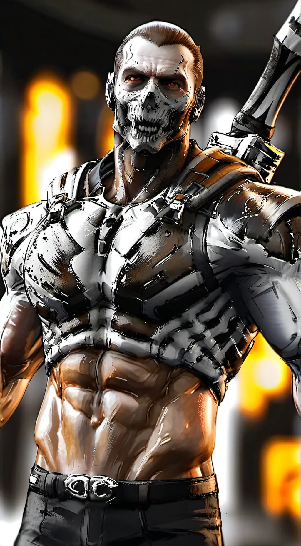 ai character: Ghost, Desk love  background