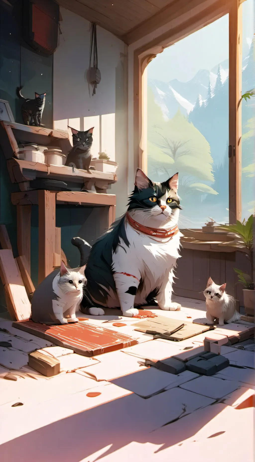 ai character: mha but cat! background