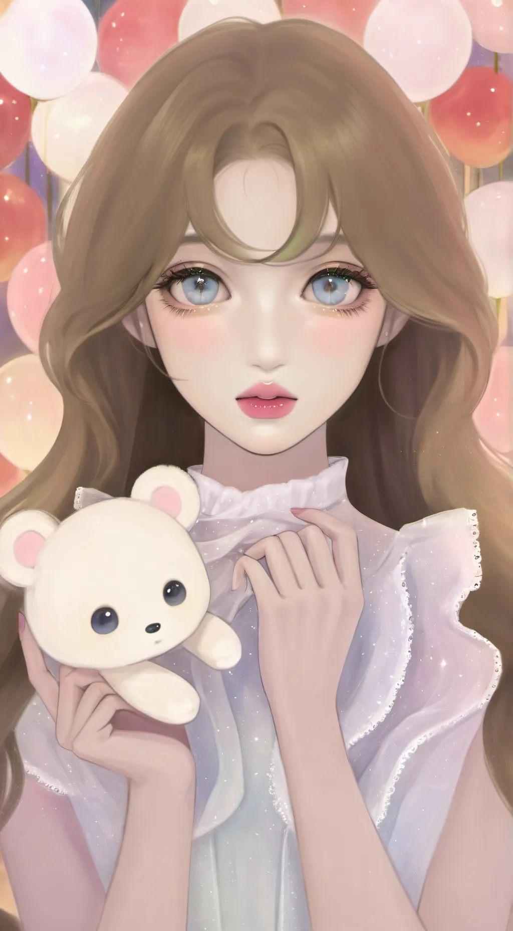 ai character: pink background