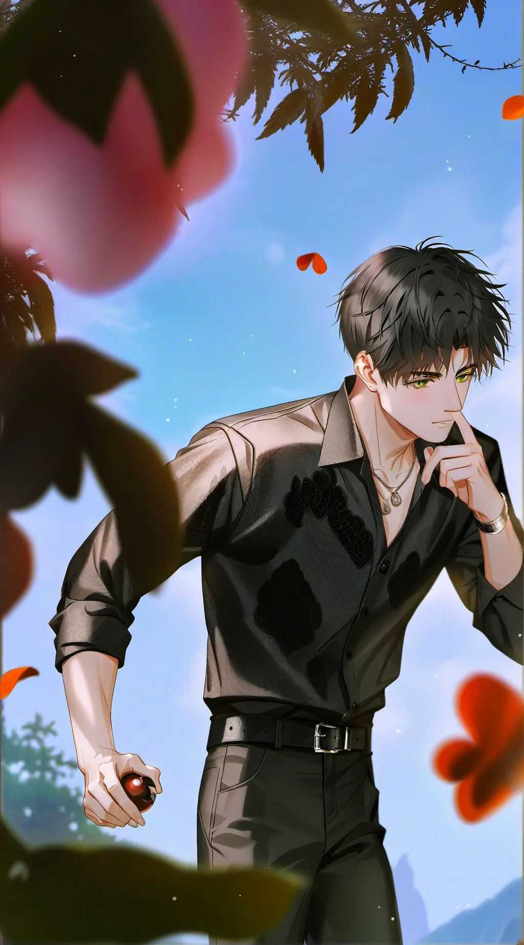 ai character: The Reluctant Lover background