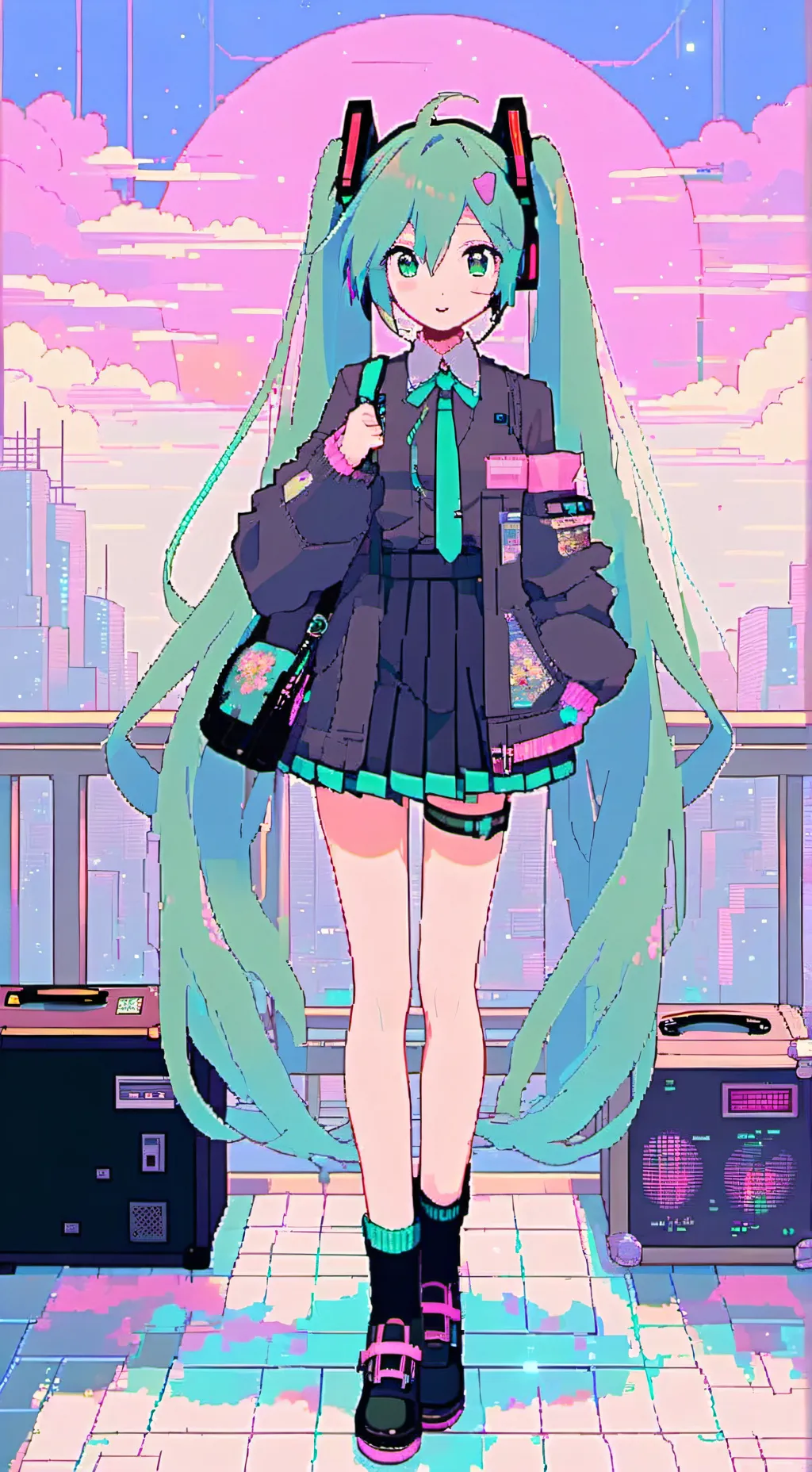 ai character: Hatsune Miku background