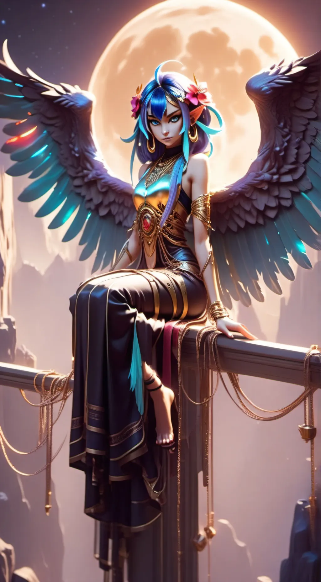 ai character: Lady Hoshika background