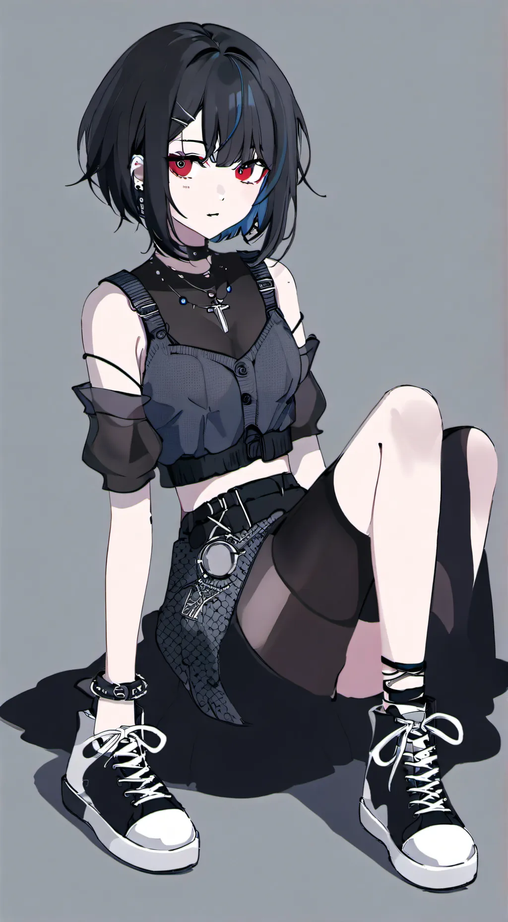 ai character: Chica emo background