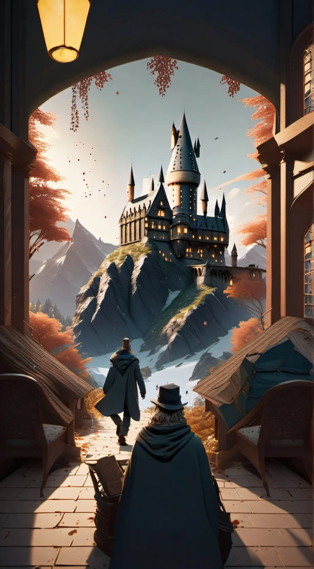 ai character: Hogwarts  background