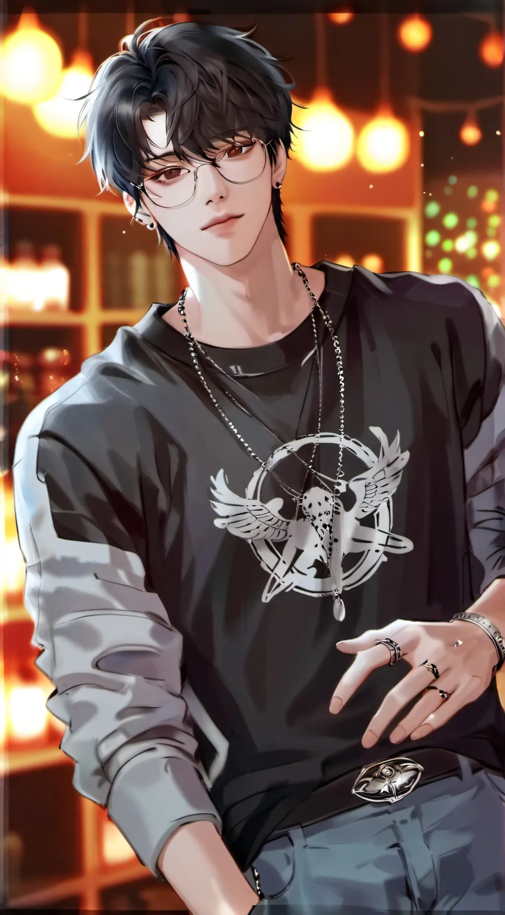 ai character: justin~ background