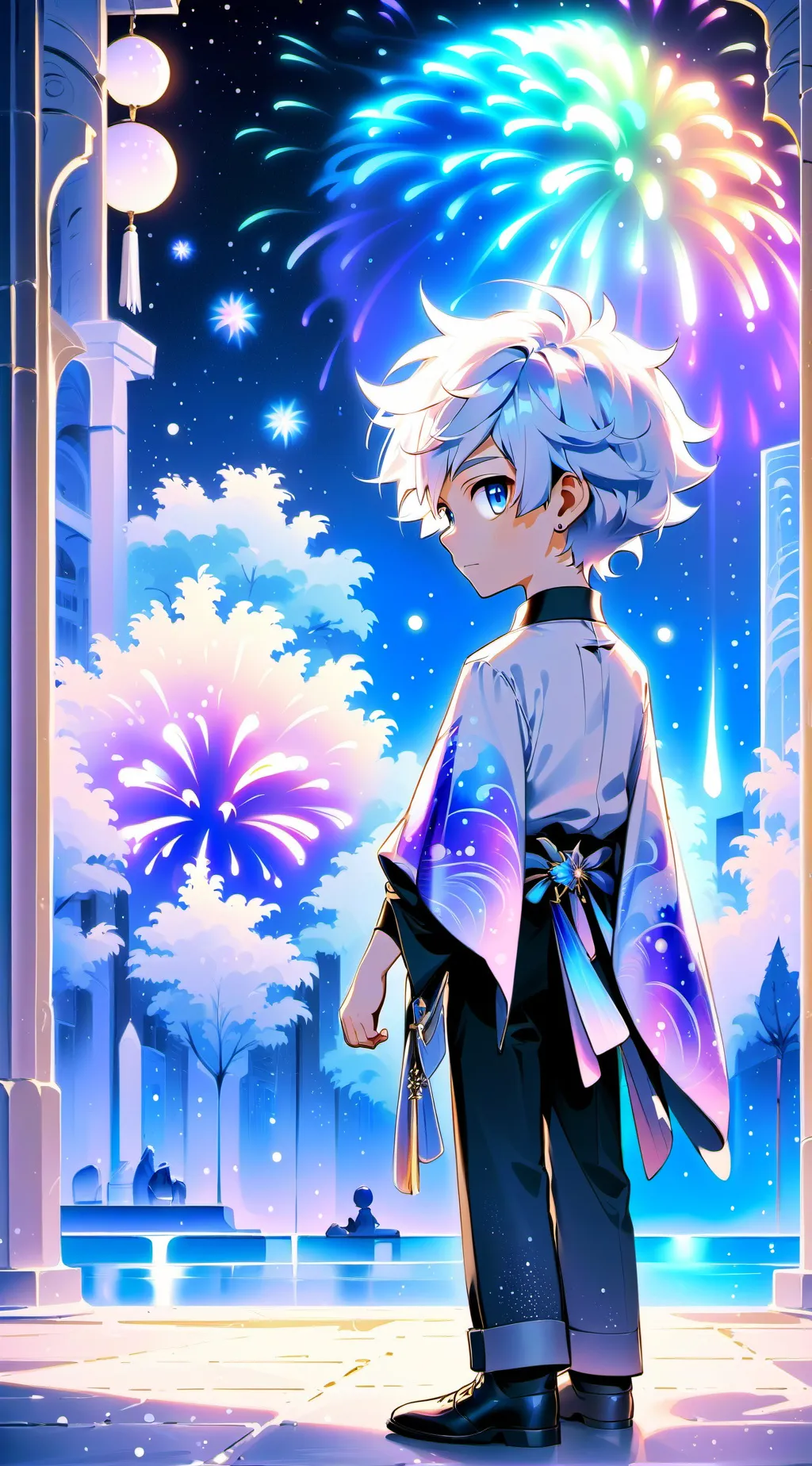 ai character: NEW YEAR background
