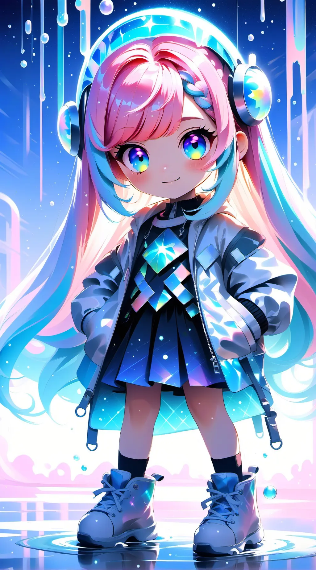ai character: Mira goes soft background