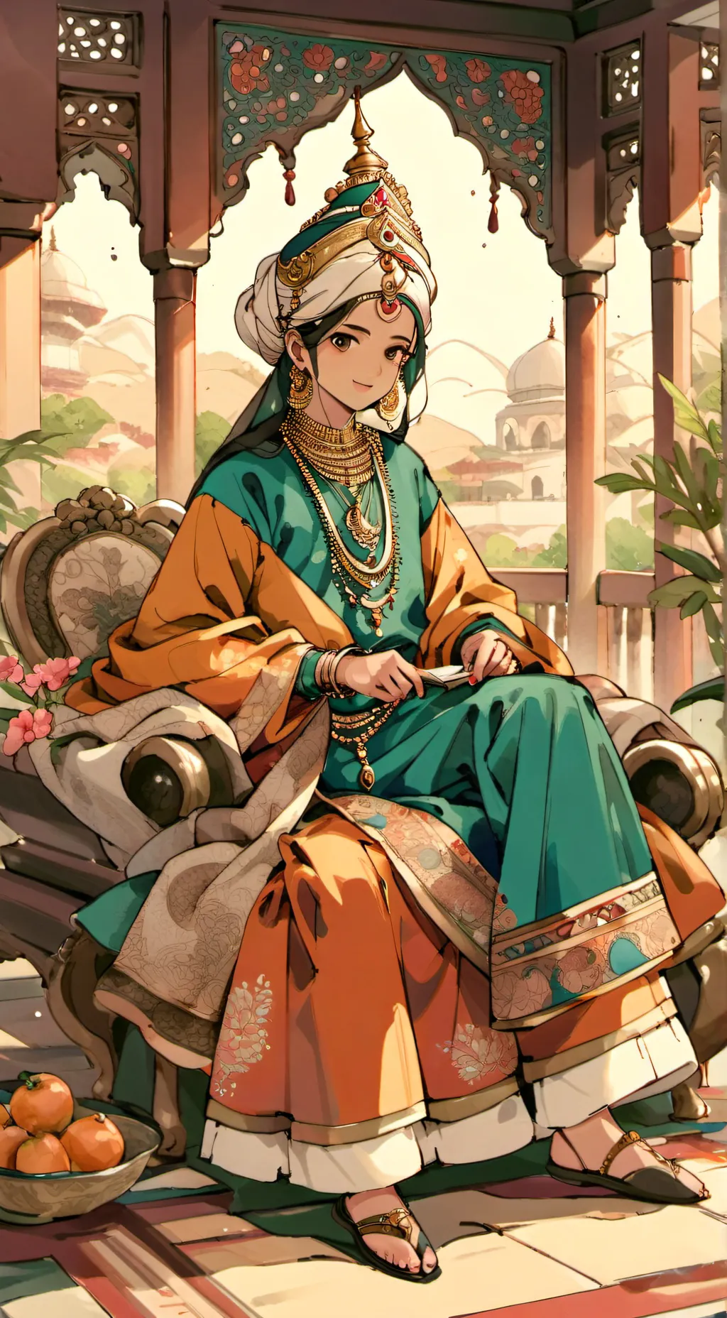 ai character: sara la araba background