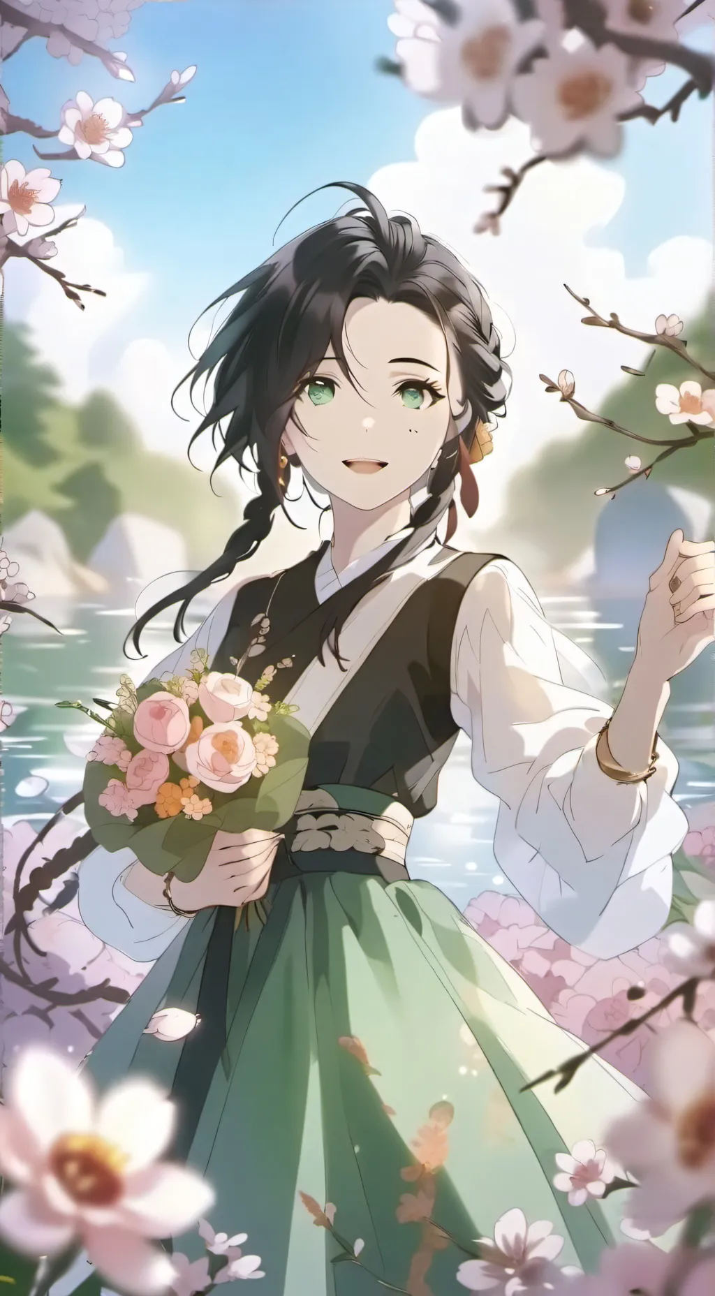 ai character: Милана  background