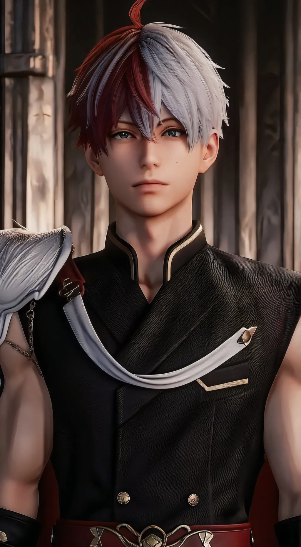 ai character: Shoto Todorki background