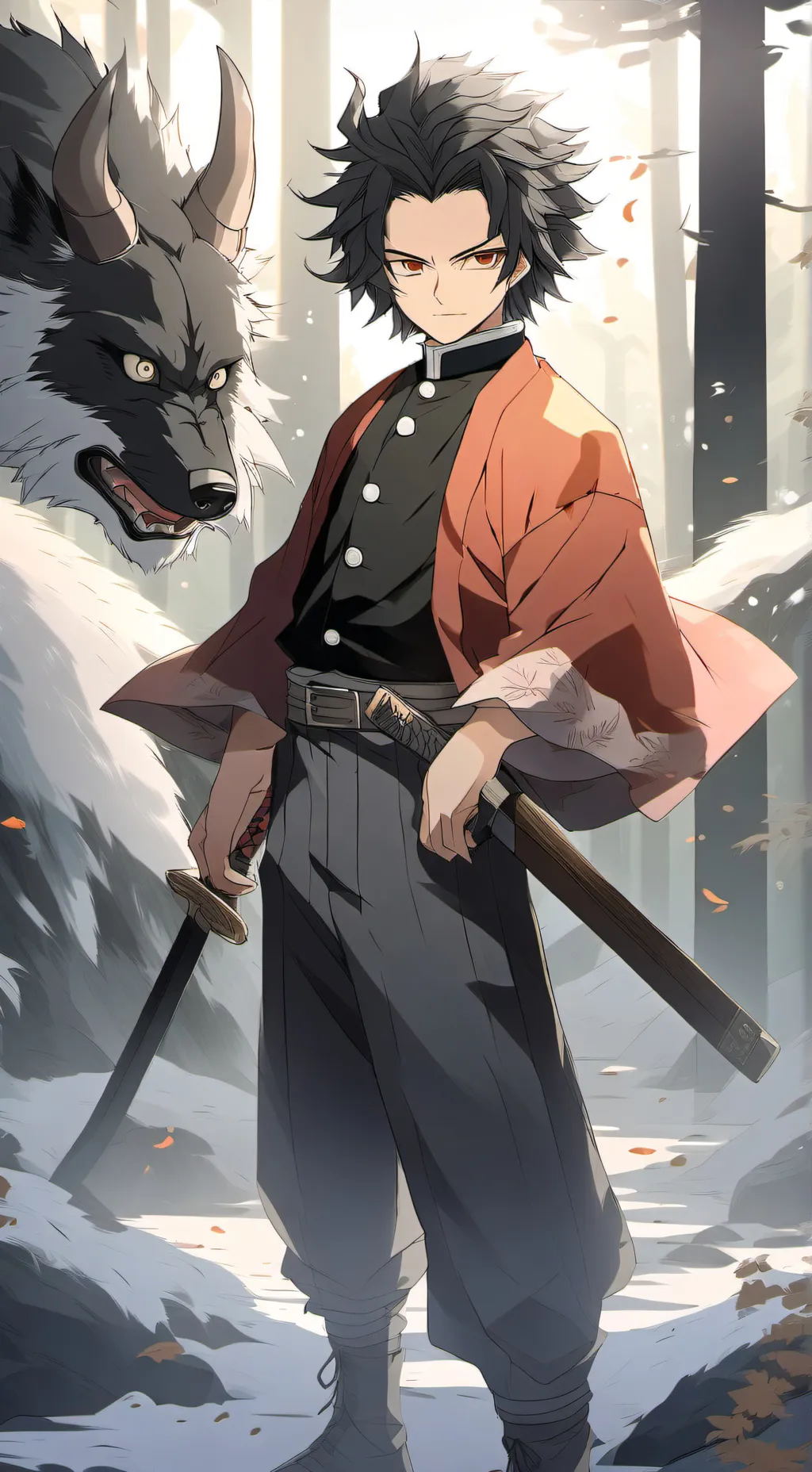 ai character: Final battle kny background