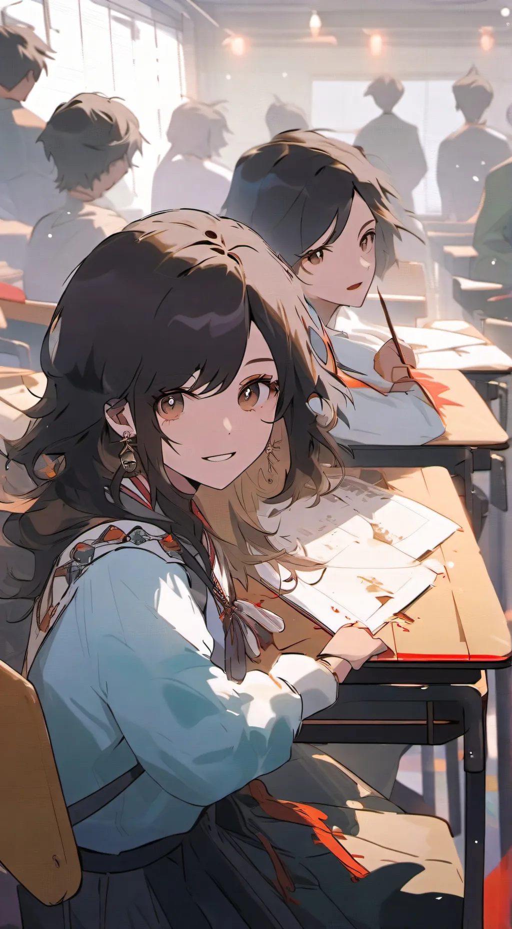 ai character: Classroom background