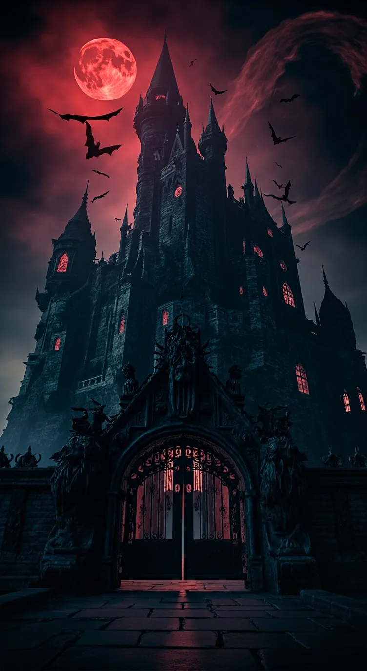 ai character: Crimson Sanctum background