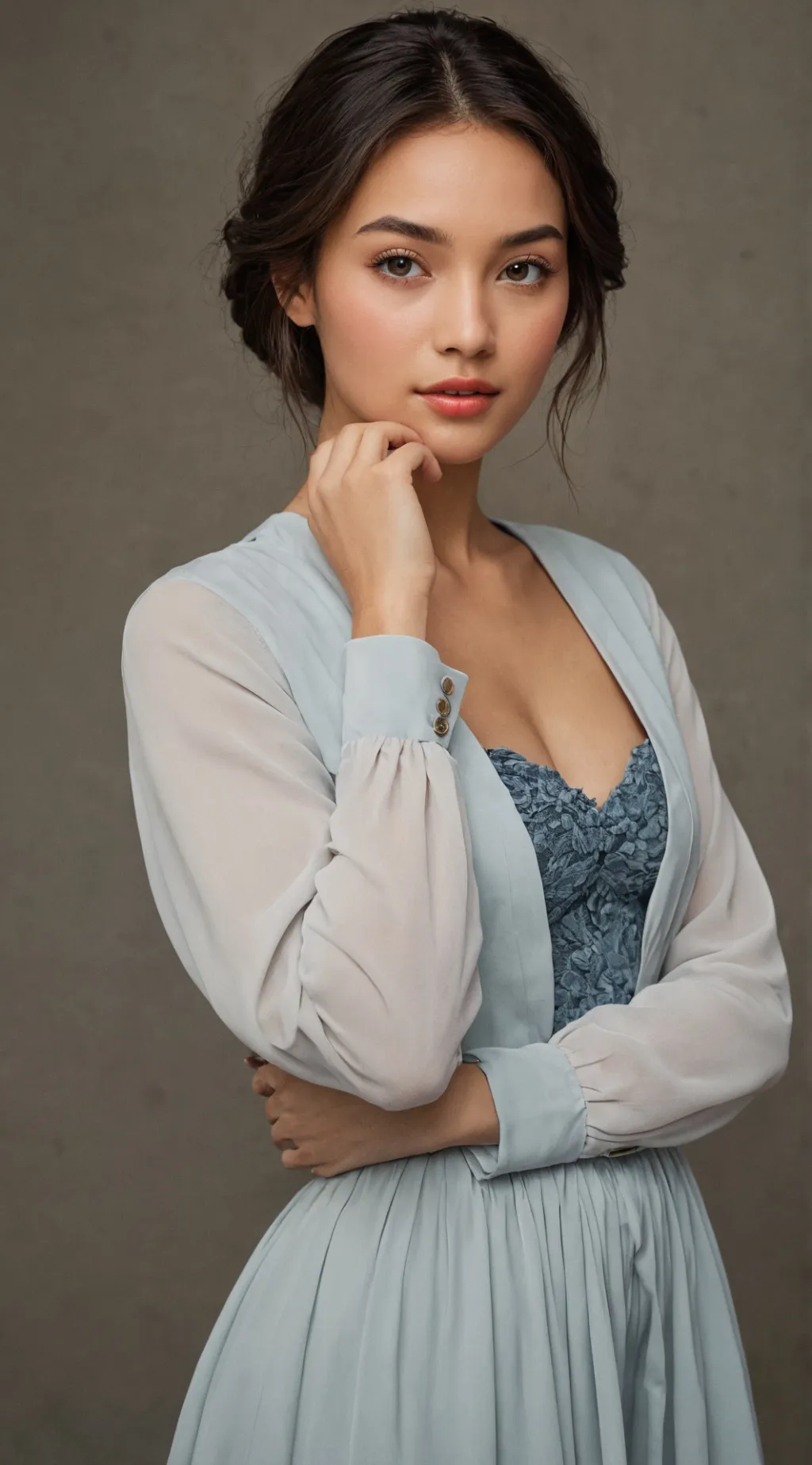 ai character: High school girl background