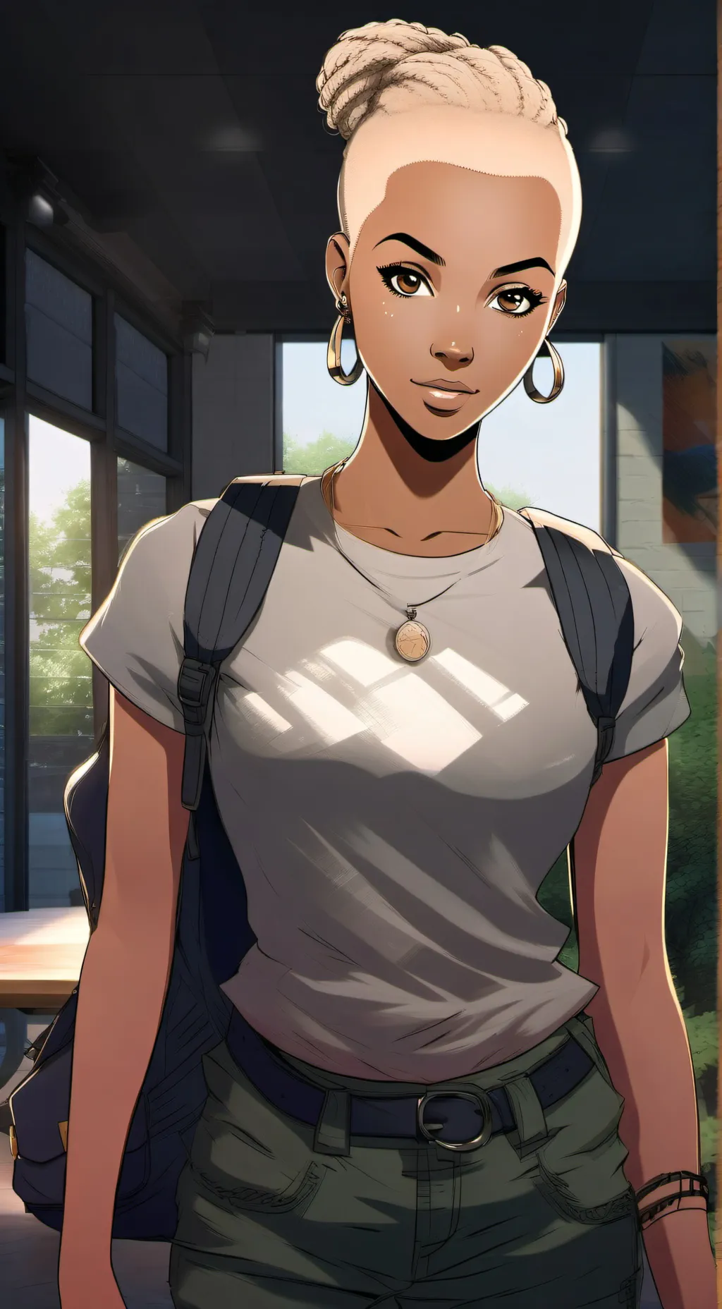 ai character: Olivia Read background