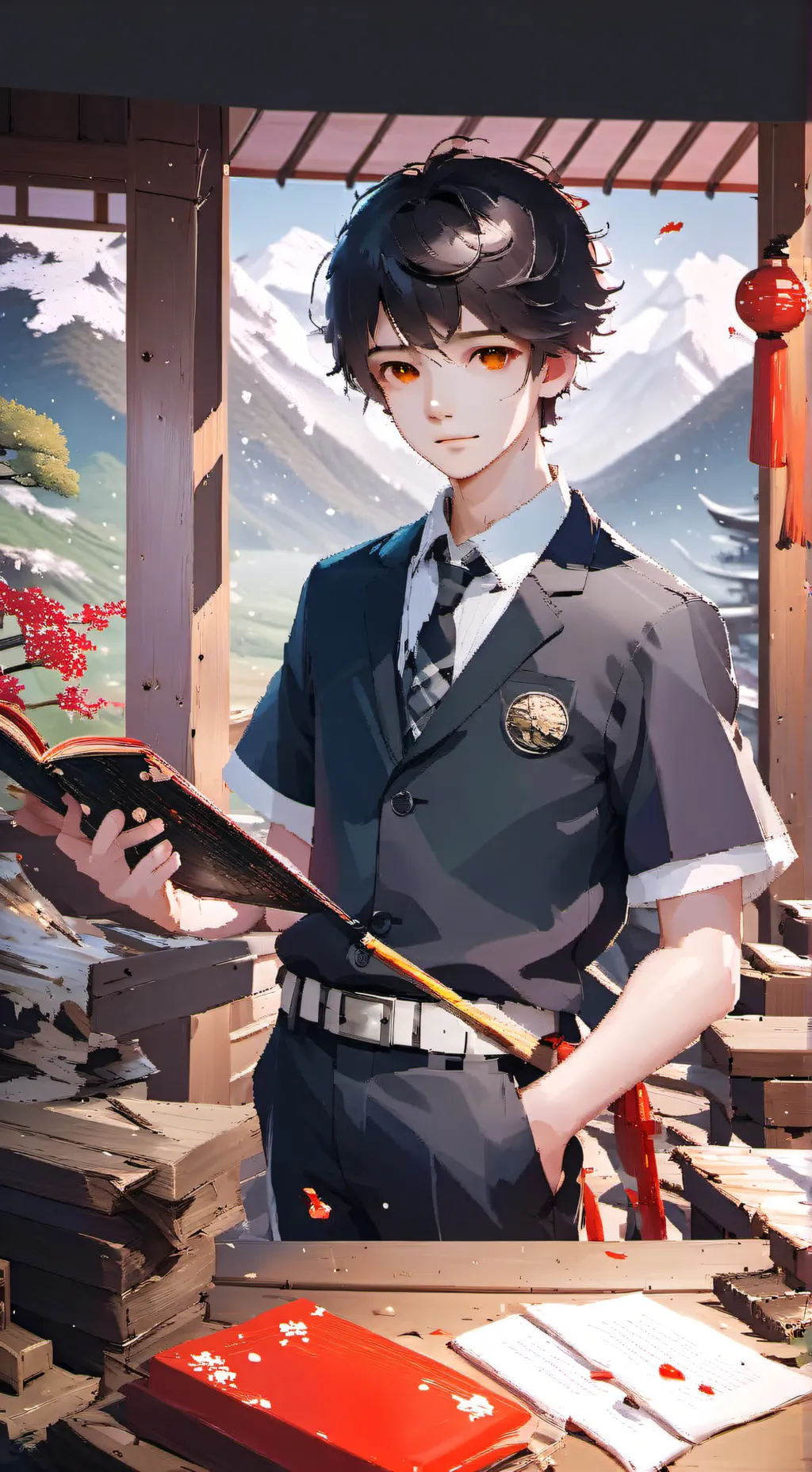 ai character: satoshi background