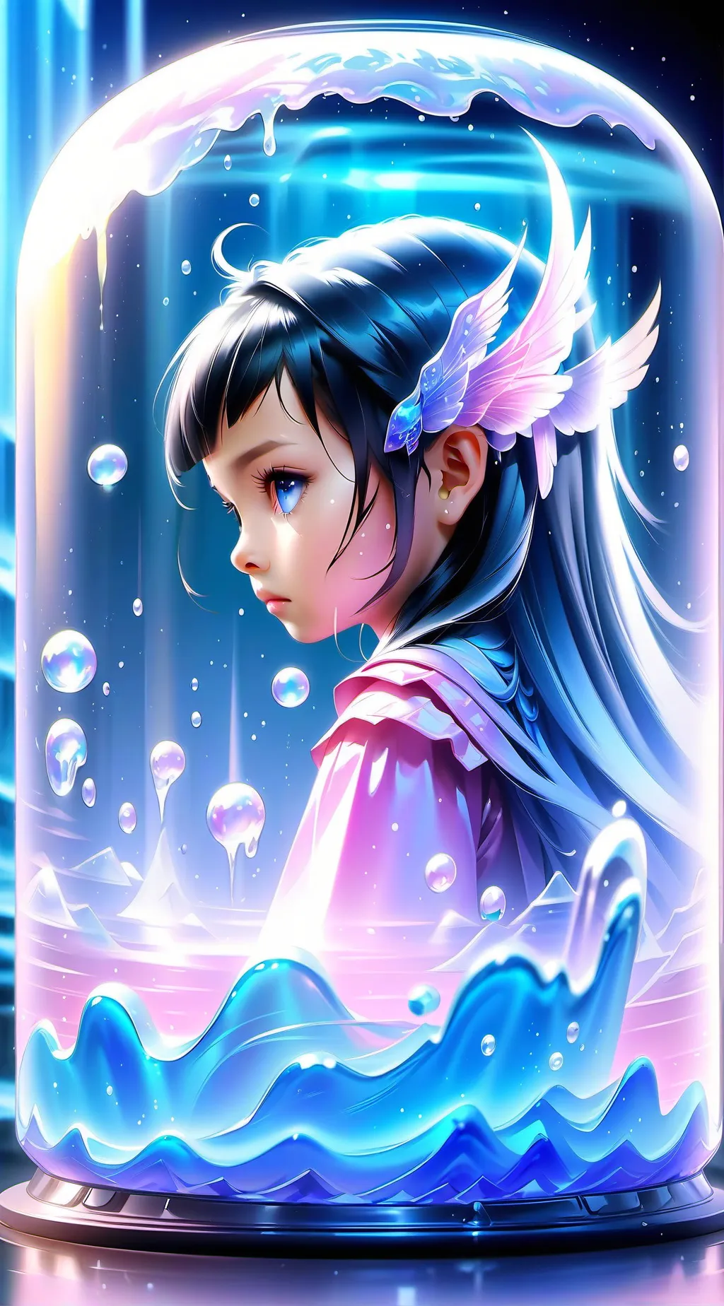 ai character: MHA hair colour background