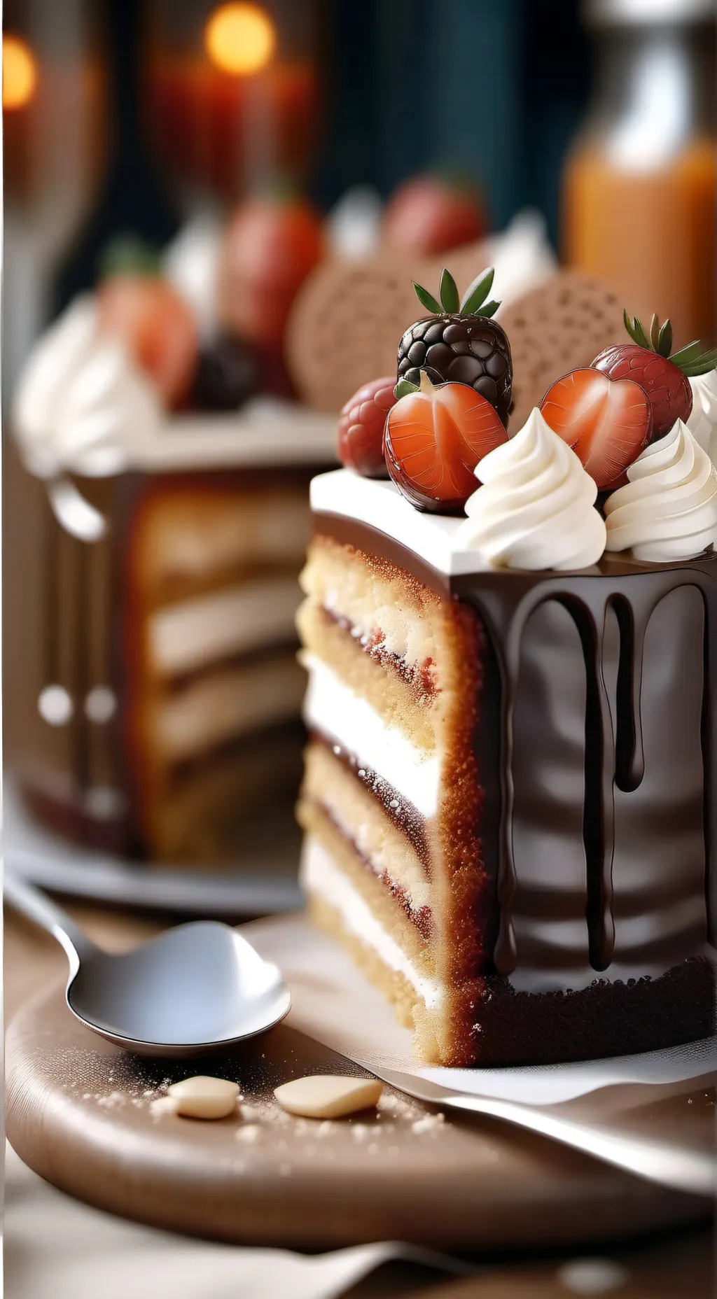 ai character: fruitcake  background