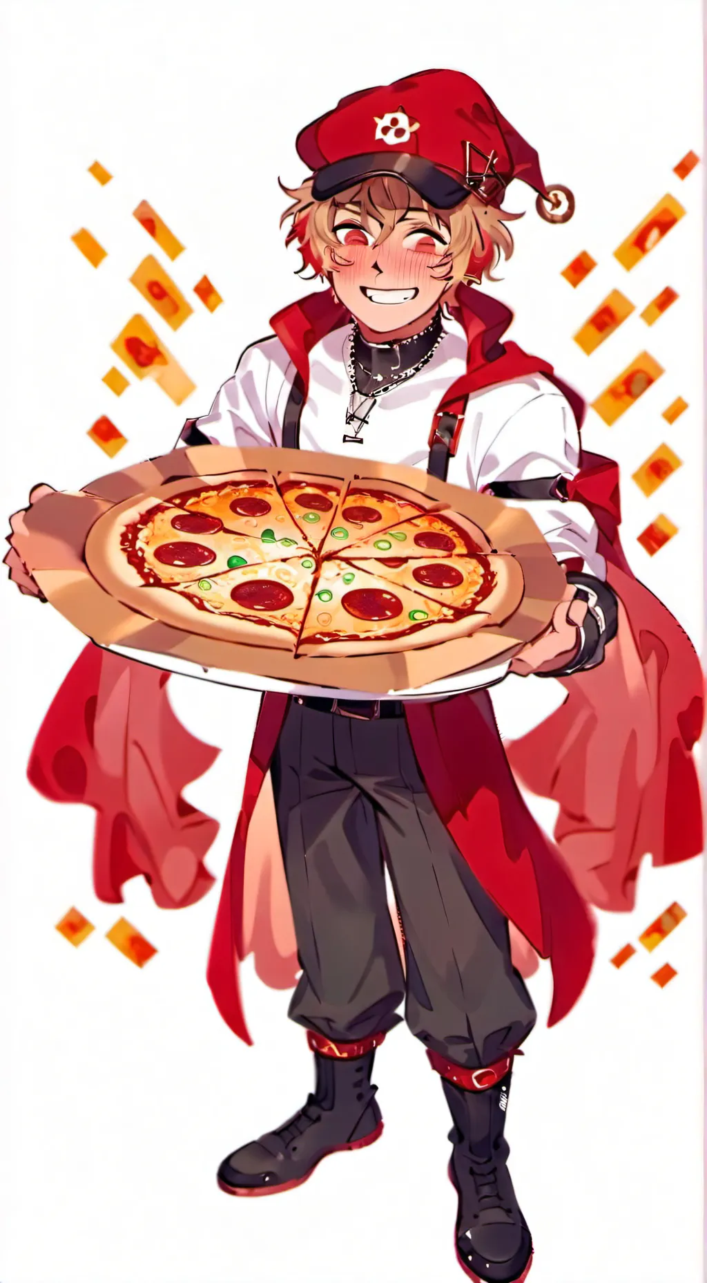 ai character: 😋🍕 elliot🍕😋 background