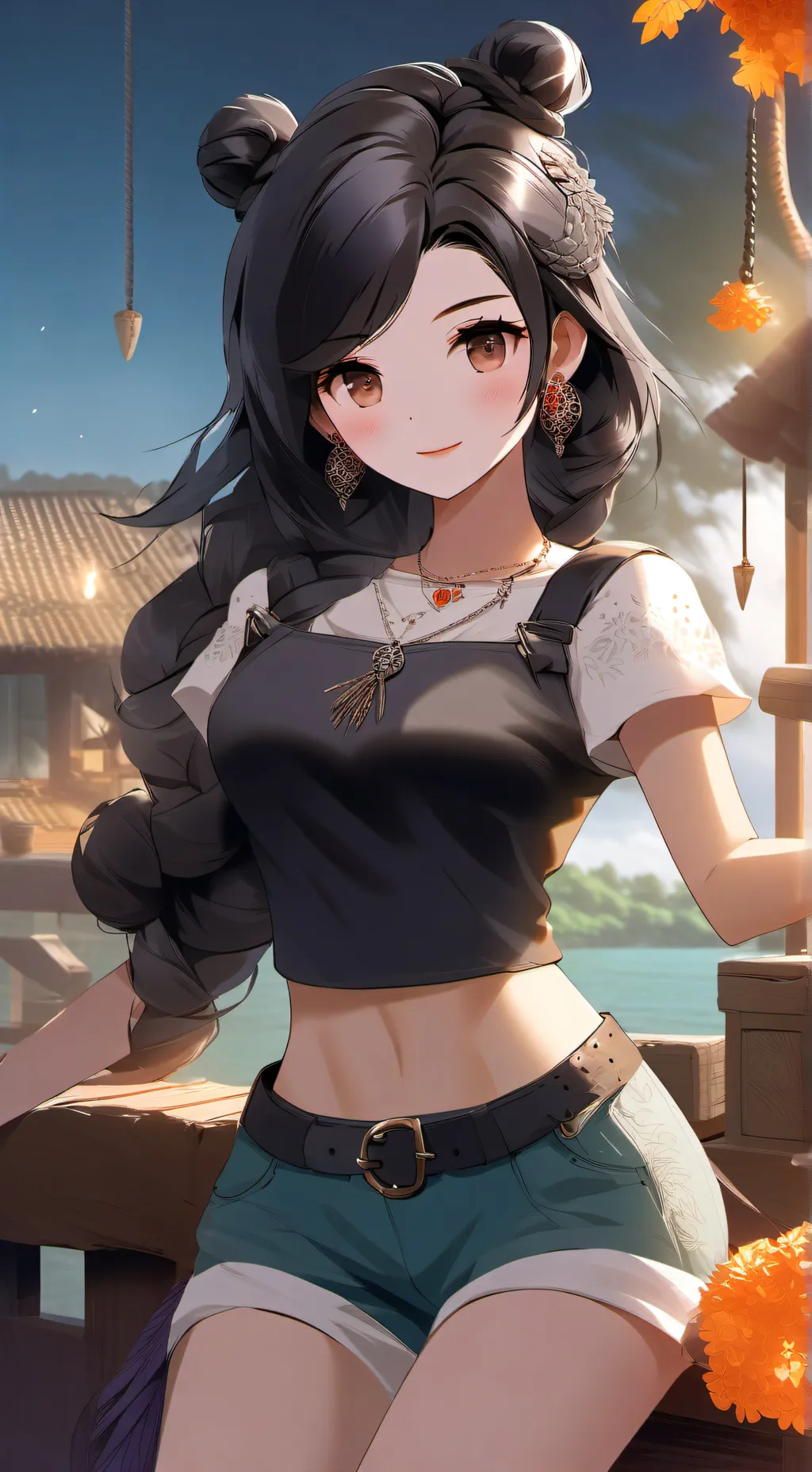 ai character: Anya black smith  background