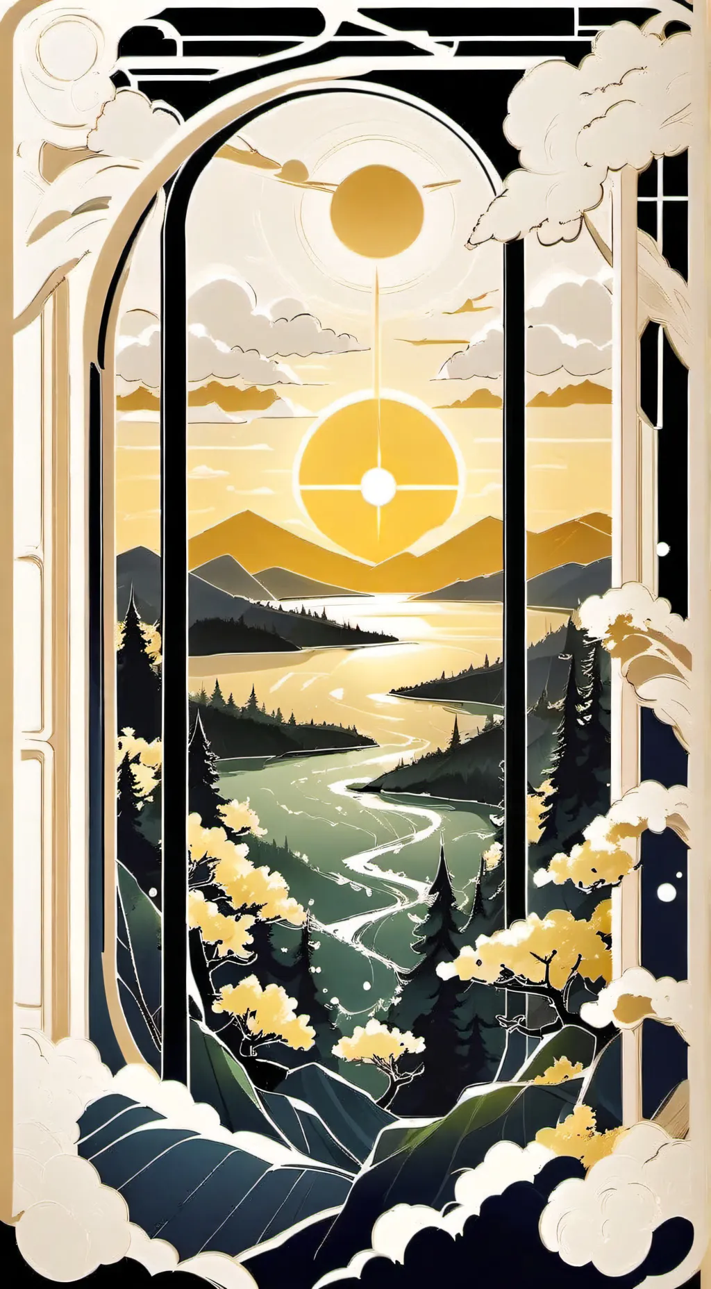 ai character: THE SUN background